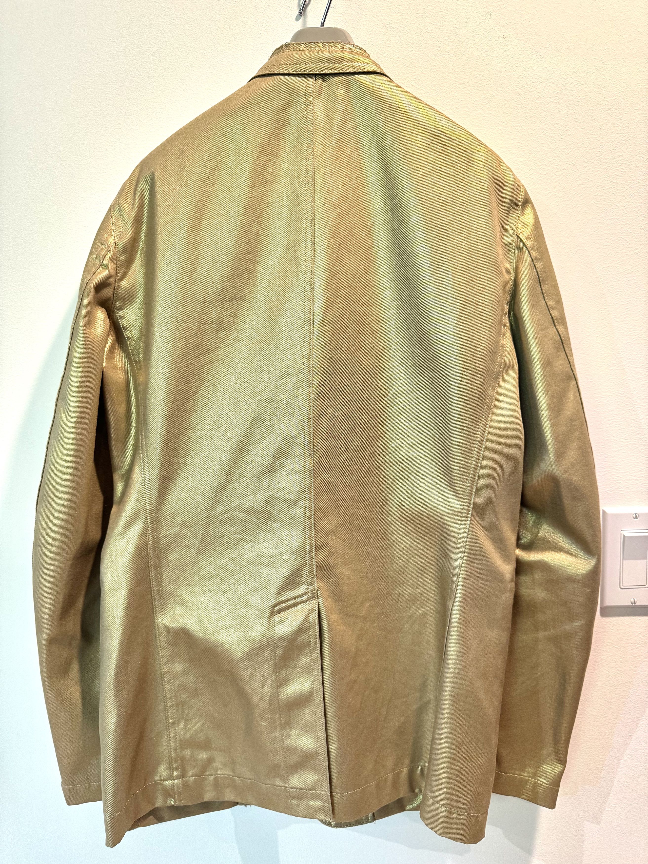 Comme des Garcons Homme Plus Gold Print Cotton Jacket Size M Size 40R - 2 Thumbnail