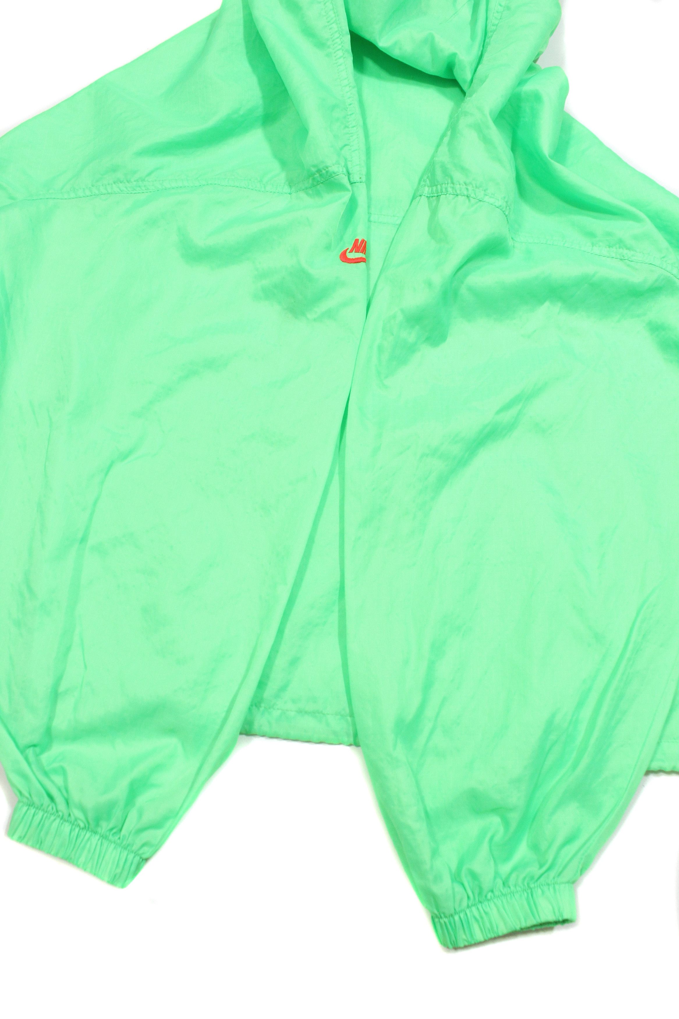 Nike 90S Logo Neon Green Nylon Anorak Jacket Size US L / EU 52-54 / 3 - 7 Thumbnail
