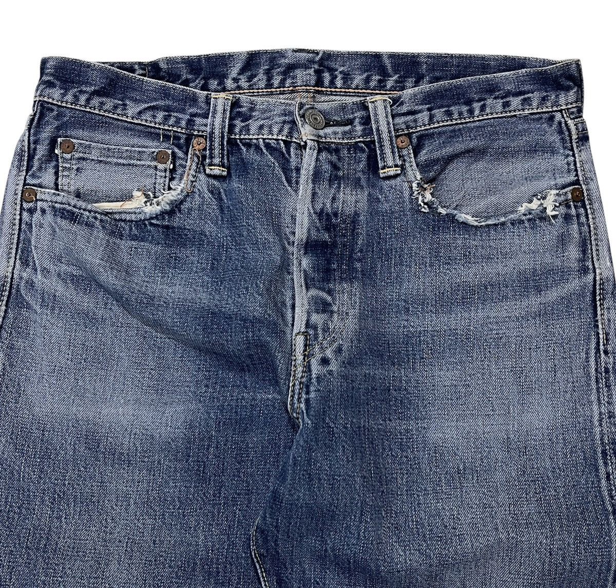 Full Count & Co. Vintage Full count selvedge distressed pants Size US 32 / EU 48 - 4 Thumbnail