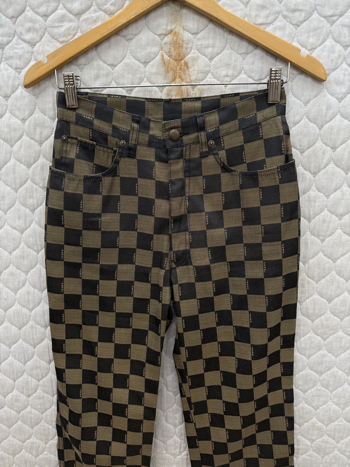 Fendi 🔥🔥🔥ARCHIVE FENDI CHECKERED MONOGRAM PANTS Size 26" / US 2 / IT 38 - 4 Thumbnail