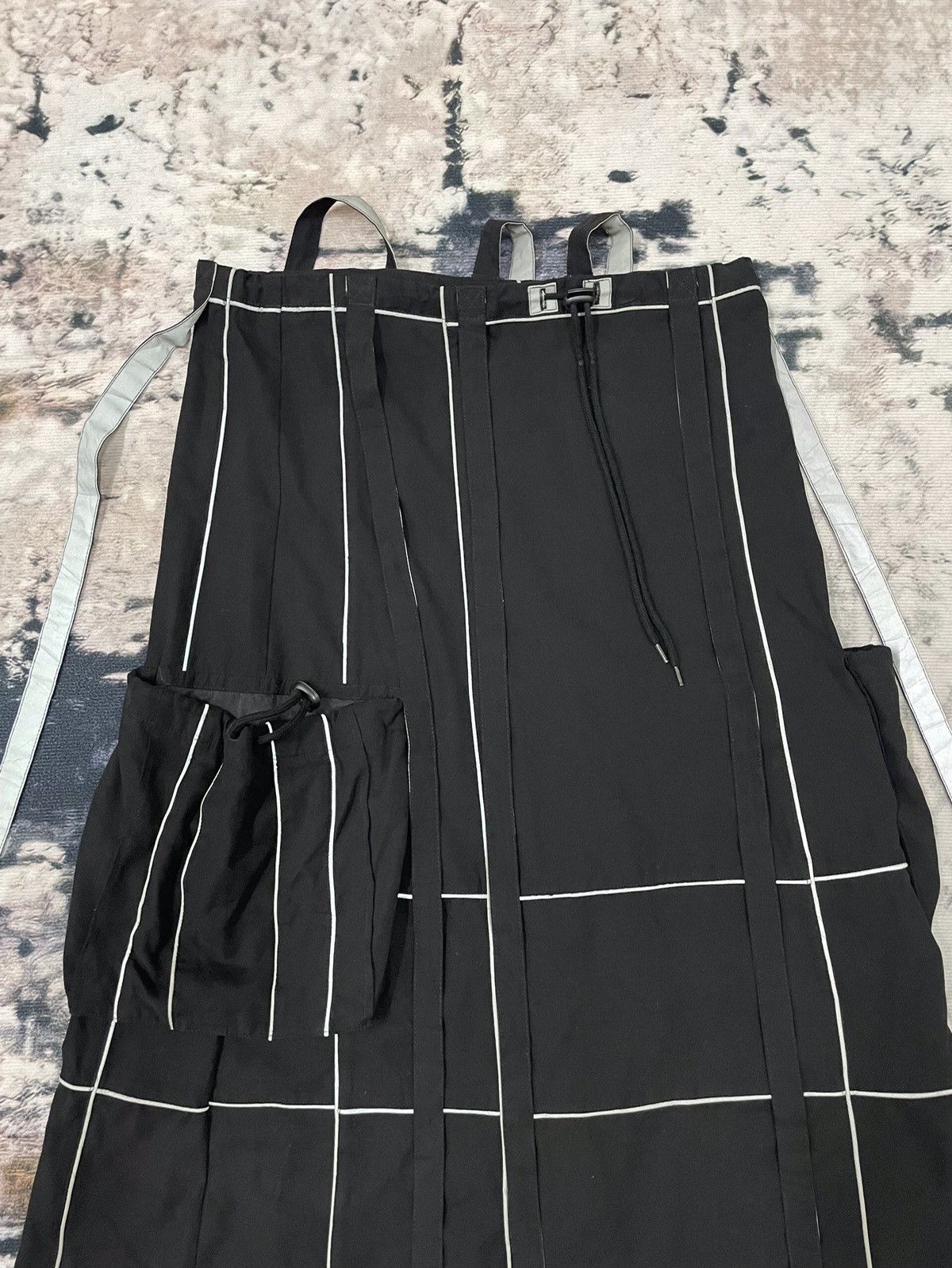 Japanese Brand VINTAGE Y2K ILLIG BONDAGE CARGO WIDE MAXI SKIRT Size 32" / US 10 / IT 46 - 3 Thumbnail