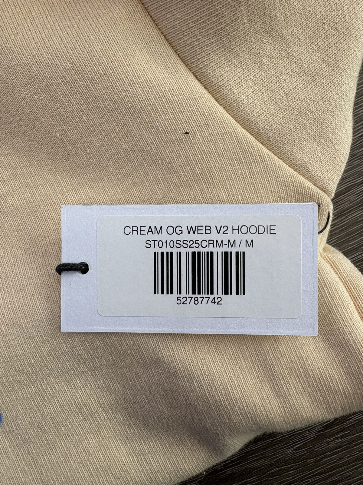 Sp5der Sp5der OG “Web” V2 Hoodie (Cream) Size US M / EU 48-50 / 2 - 4 Thumbnail