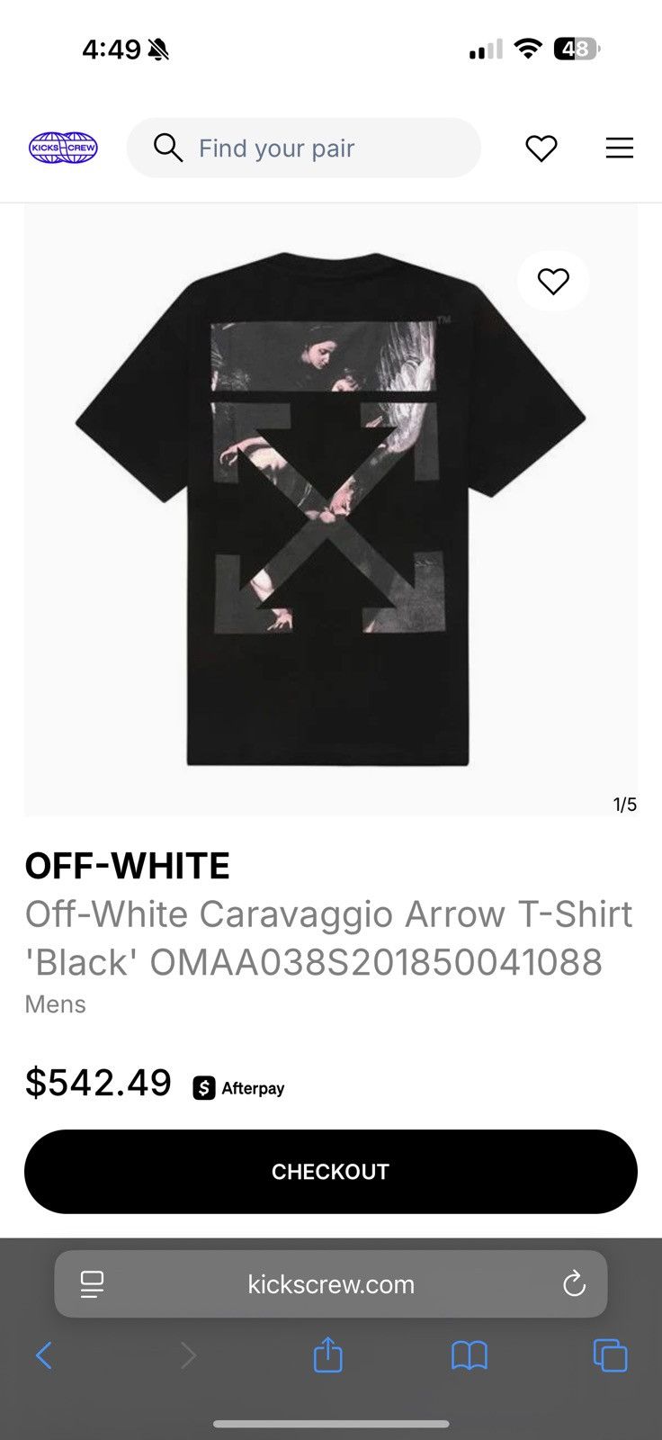 Off-White Off white black angel arrow T shirt Size US M / EU 48-50 / 2 - 6 Thumbnail