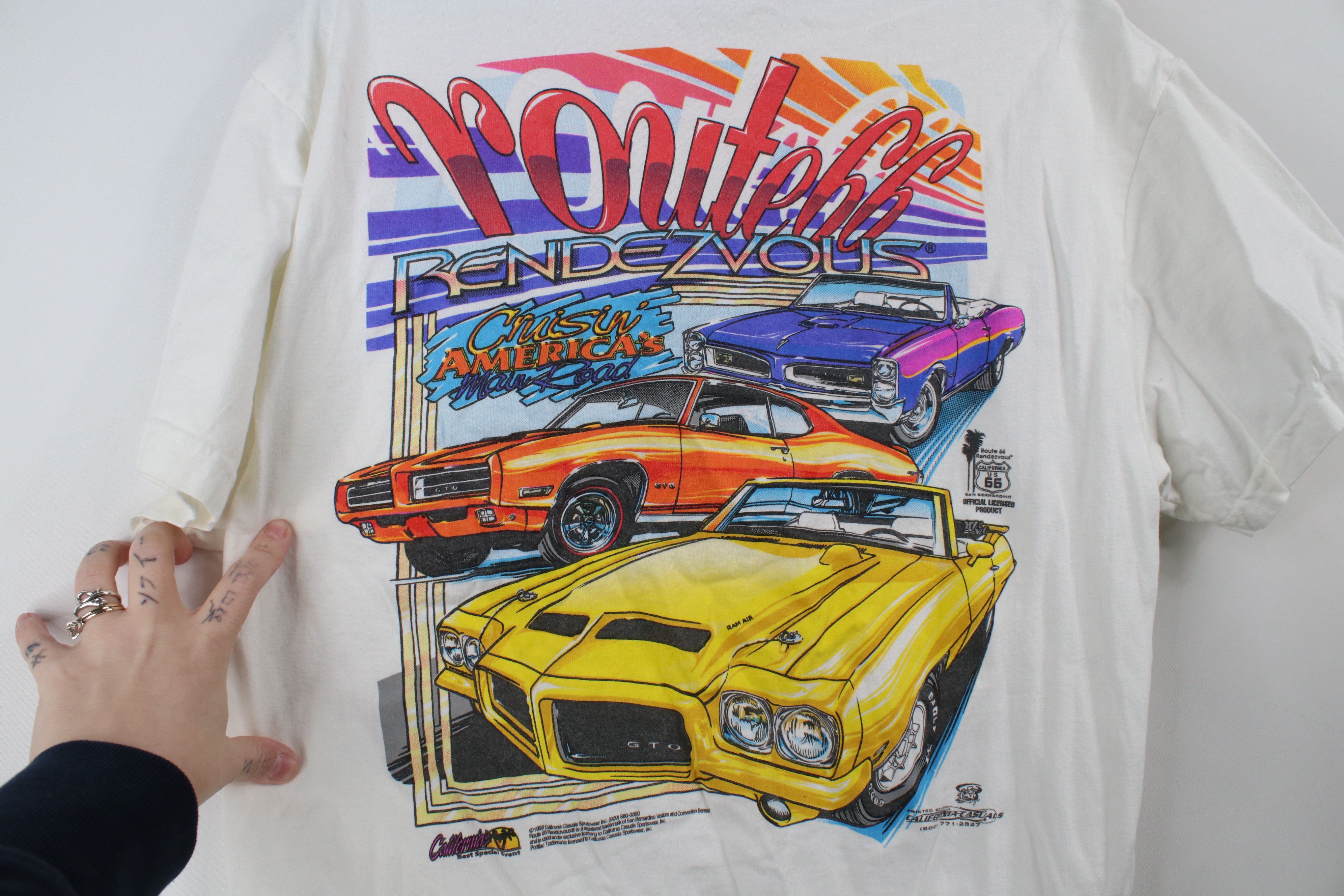 Vintage Vintage 90s Route 66 Rendezvous Car Show T-Shirt White Size US L / EU 52-54 / 3 - 8 Thumbnail