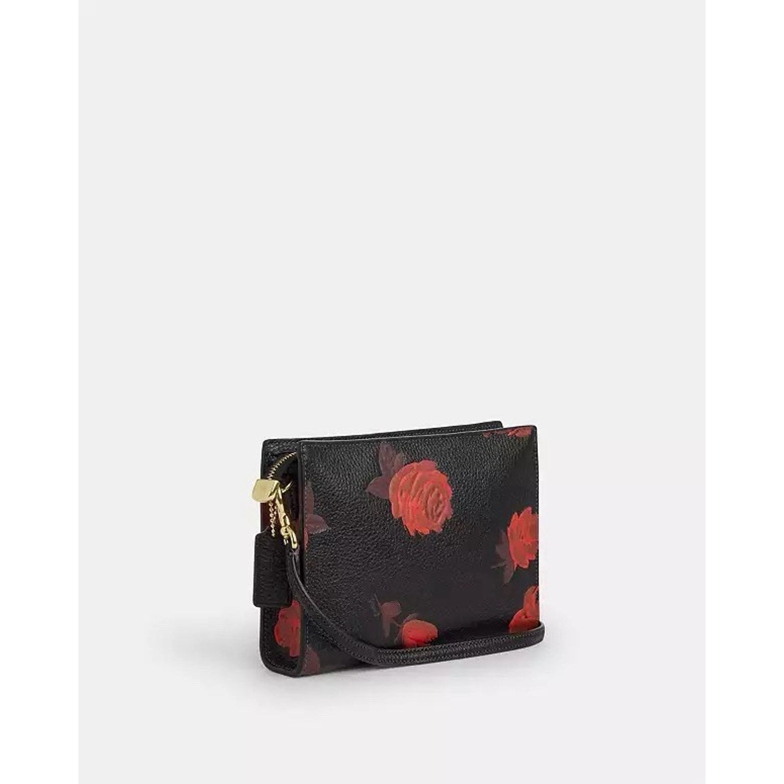 Coach NWT Coach Slim Crossbody Bag With Floral Black/Red CCI76 Size ONE SIZE - 11 Thumbnail