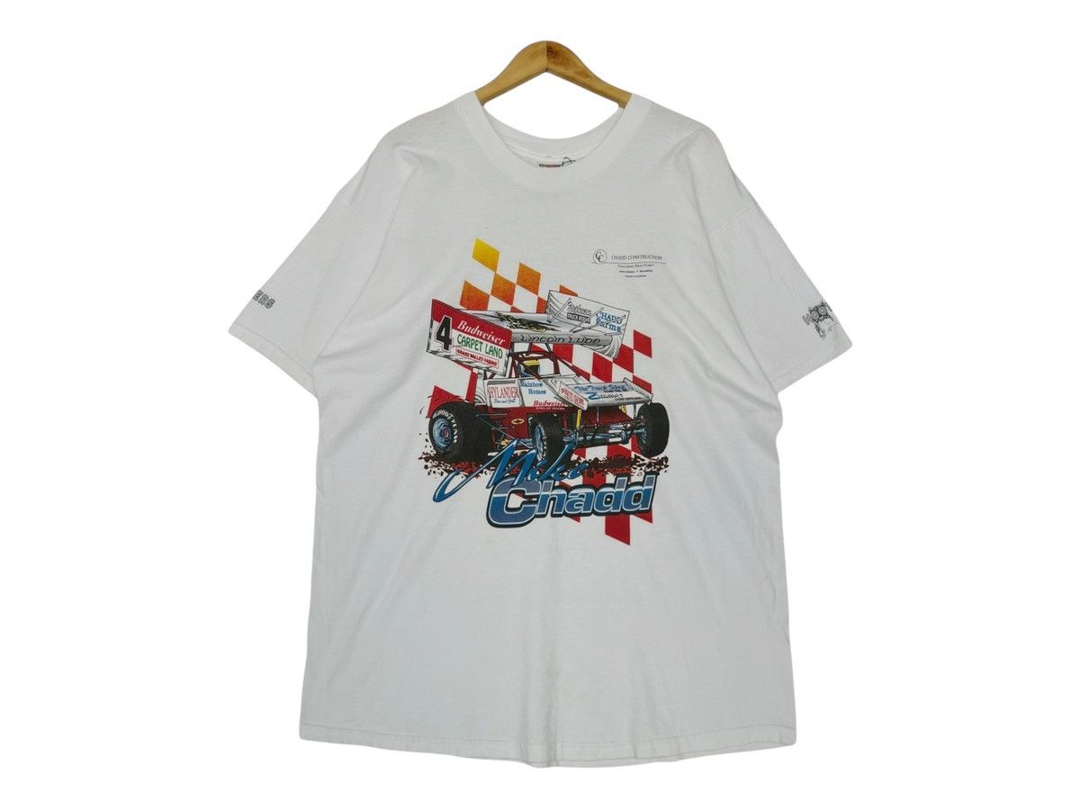 NASCAR × Vintage Vintage 90s Mike Chadd Racing Tees Size US XL / EU 56 / 4 - 1 Thumbnail
