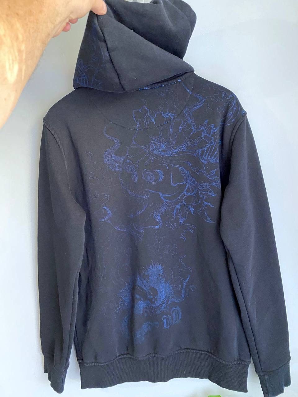 Vintage Vintage Fishbone Skull Graphic Print Y2K Zip Hoodie, Size M Size US M / EU 48-50 / 2 - 12 Thumbnail