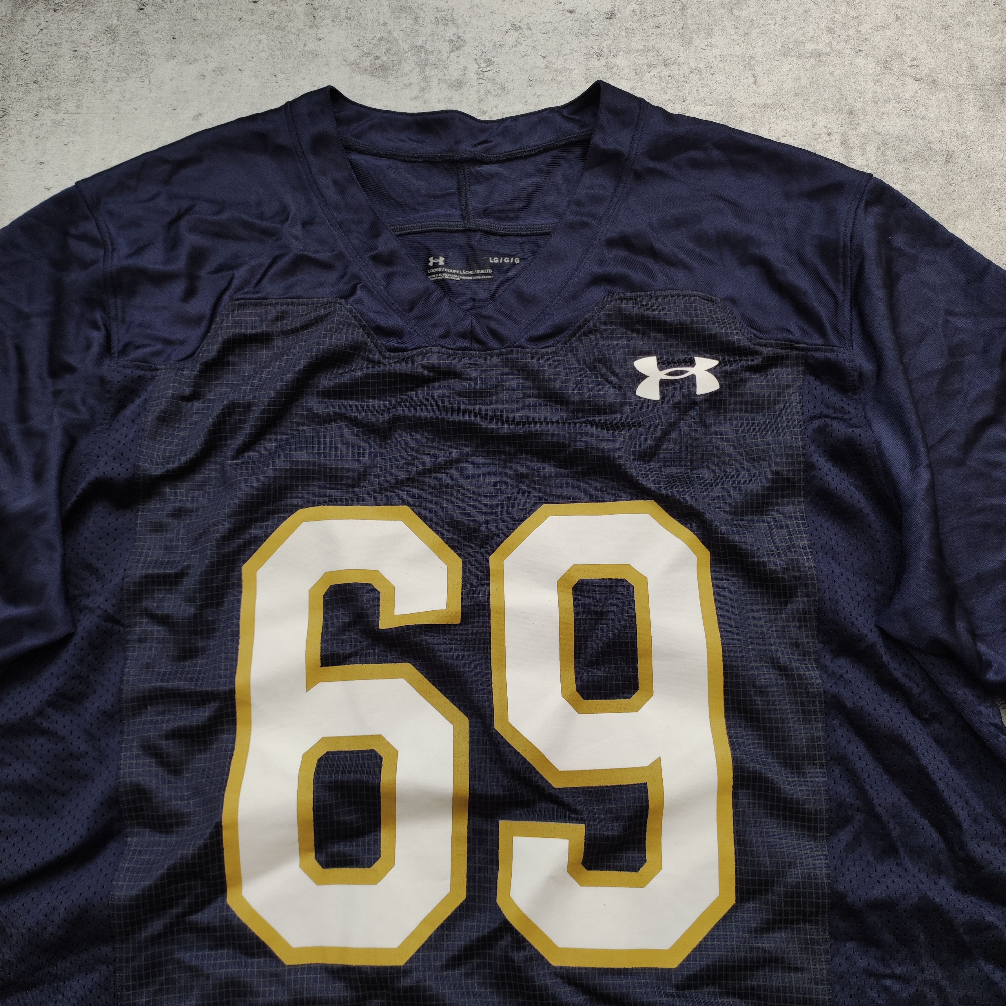 NFL × Vintage RARE NFL Under Armour x Notre Dame Irish #69 Shagger Jersey Size US L / EU 52-54 / 3 - 4 Thumbnail