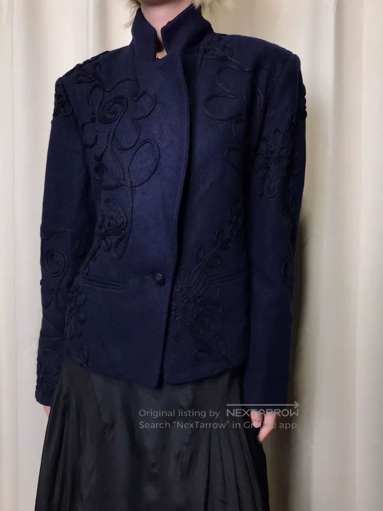 Issey Miyake Issey Miyake Embroidered Wrapped-Thread Suit Jacket Size M / US 6-8 / IT 42-44 - 2 Thumbnail