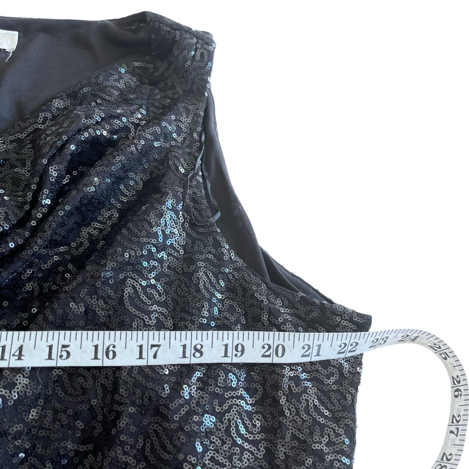 Michael Kors MICHAEL Michael Kors Black Sequin Draped Cowl Neck top Size 3XL / US 20-22 - 5 Thumbnail
