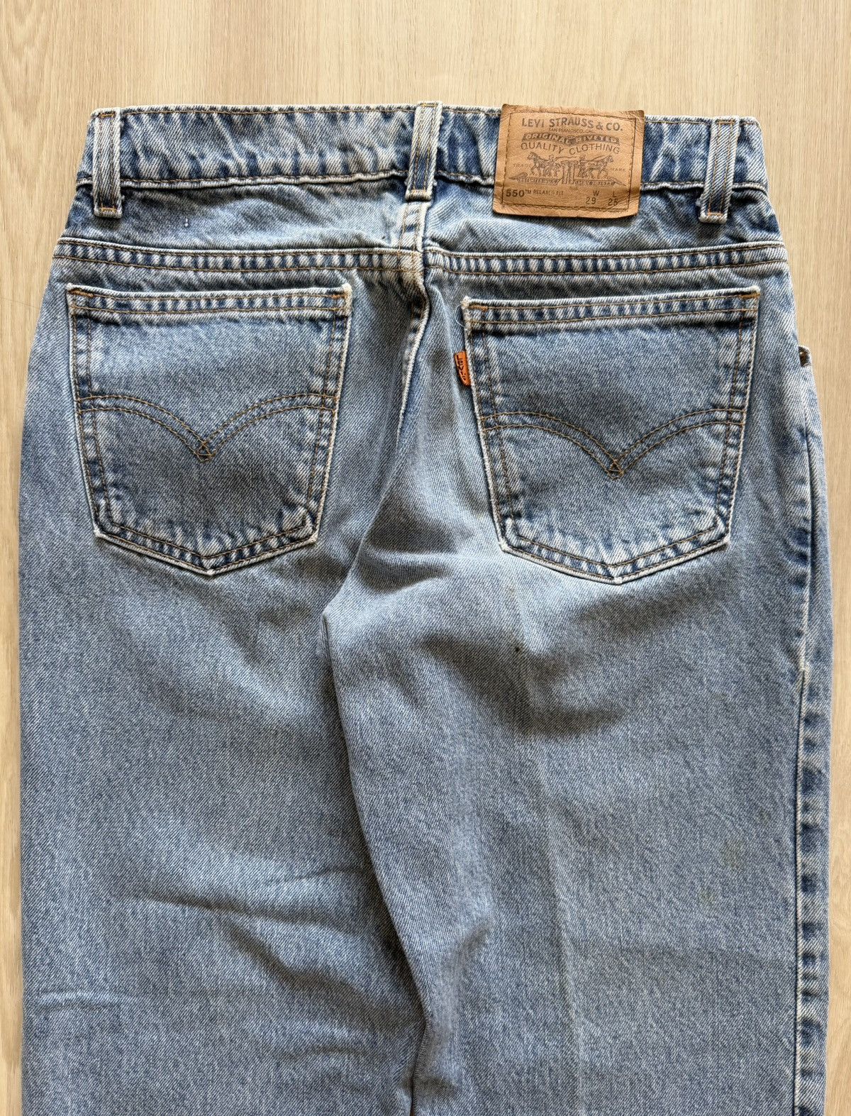 Levi's Vintage 90s Levis 550 Husky Orange Tab 29x25 *28x25 Size US 29 - 1 Thumbnail