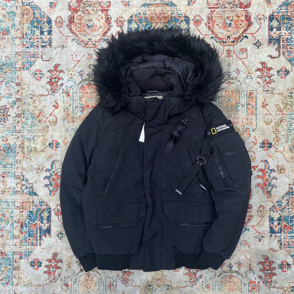 Japanese Brand National geographic uttility fur down jacket with patch Size US S / EU 44-46 / 1 - 1 Thumbnail