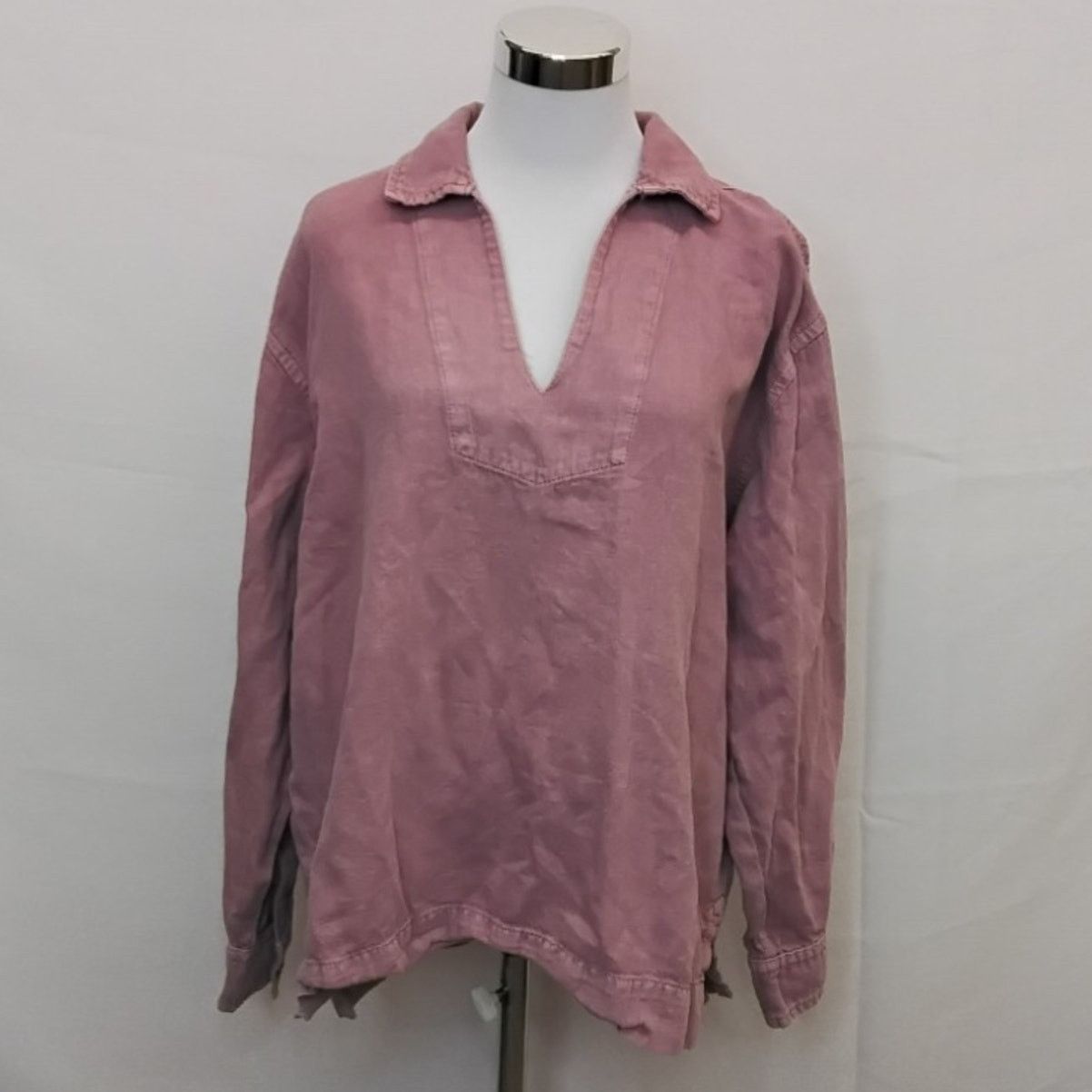 Faherty Faherty Top Women's M Pink Long Sleeve Organic Cotton Blend Size M / US 6-8 / IT 42-44 - 2 Thumbnail