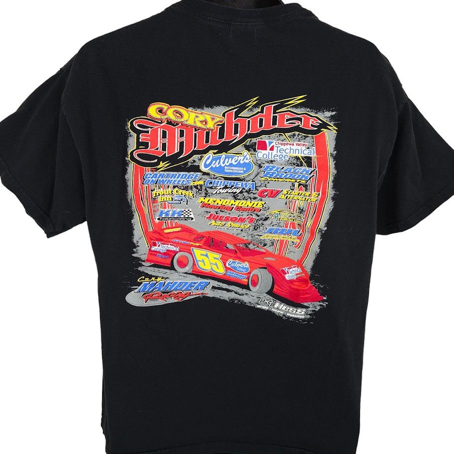 Gildan Cory Mahder T Shirt Mens Size Large Black Modified Racing Size US L / EU 52-54 / 3 - 3 Thumbnail