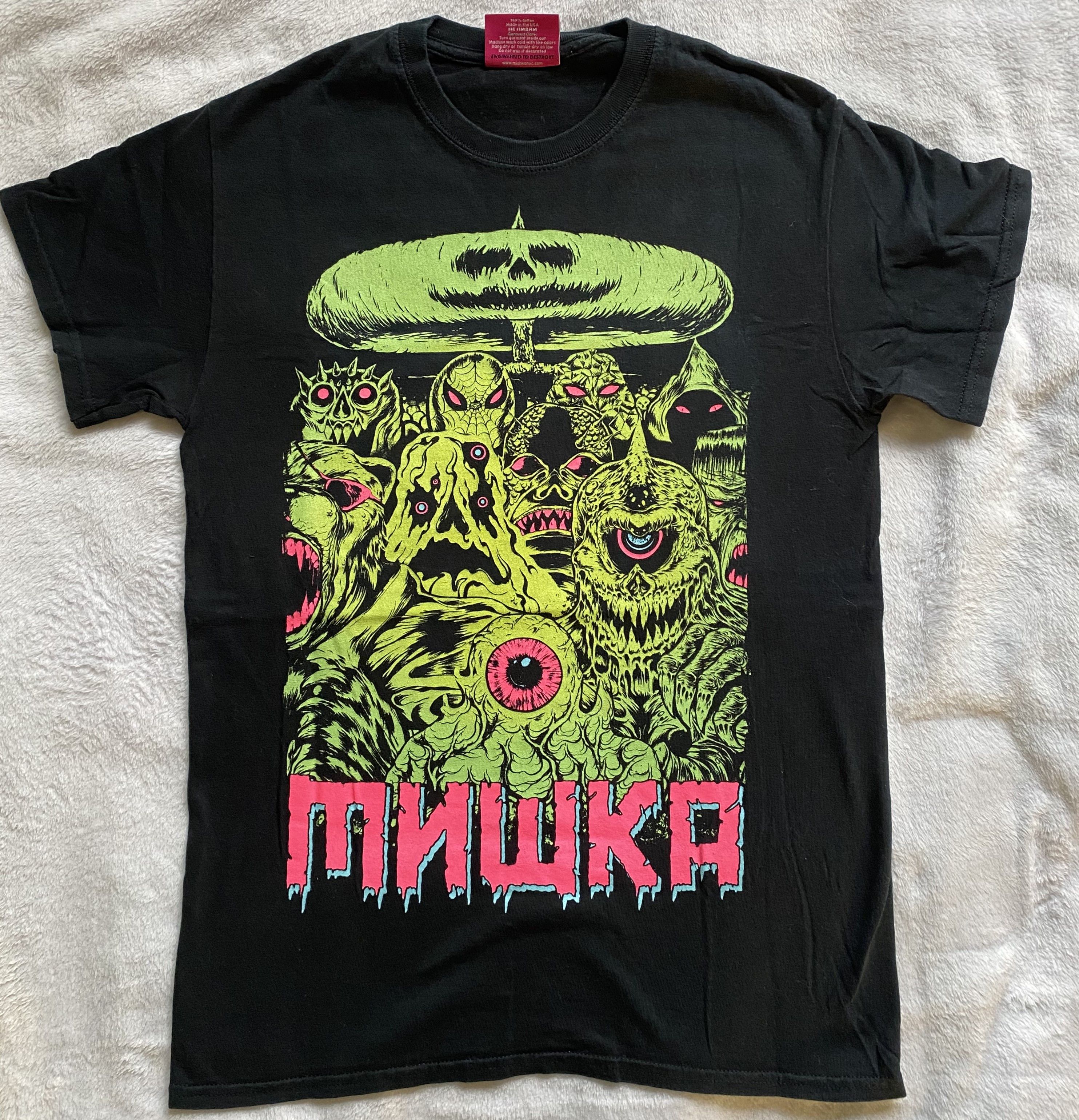 image of Mishka Mnwka X The Art Of Skinner Collaboration T Shirt in Black, Men's (Size Small)