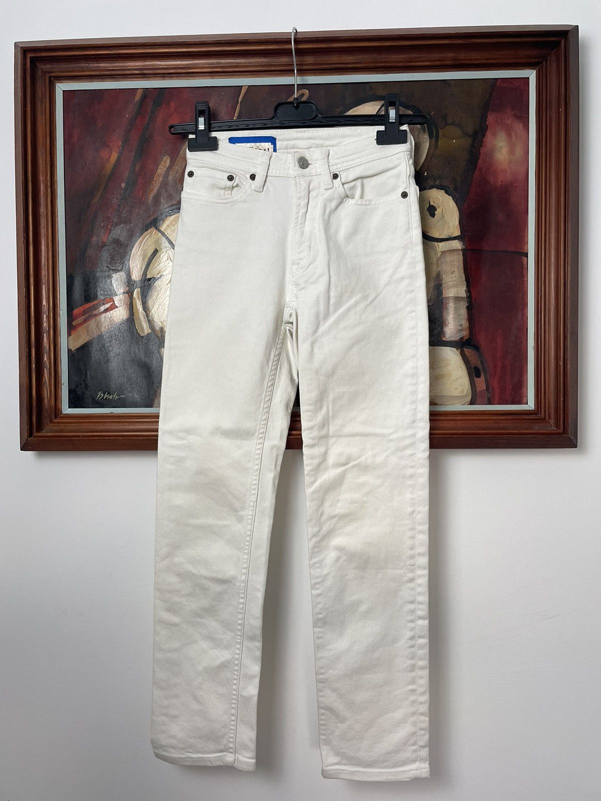 Acne Studios Rare Tiny Size Acne Studios Bla Konst Stockholm White Denim Size 23" - 1 Thumbnail