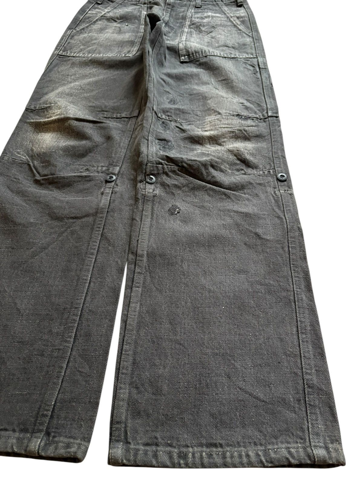 Japanese Brand Vintage Go West Faded Wash Tactical Loose Baggy Jeans Size US 31 - 7 Thumbnail