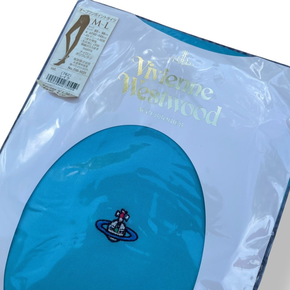 Vivienne Westwood Vivienne Westwood Aqua Blue Ankle Orb Logo Tights Size ONE SIZE - 3 Thumbnail