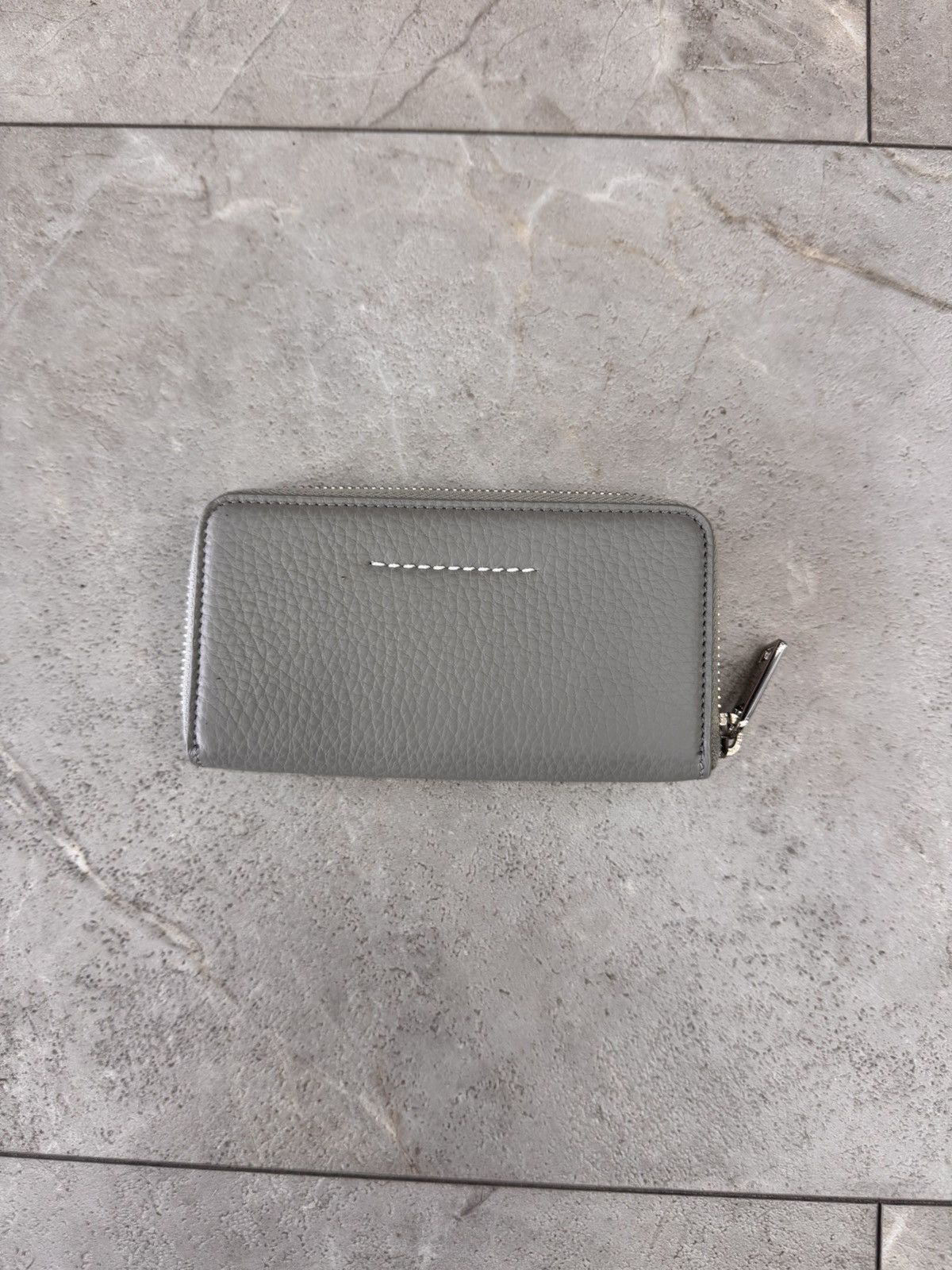 Maison Margiela Maison Margiela Zip Long Leather Wallet Gray Size ONE SIZE - 3 Thumbnail