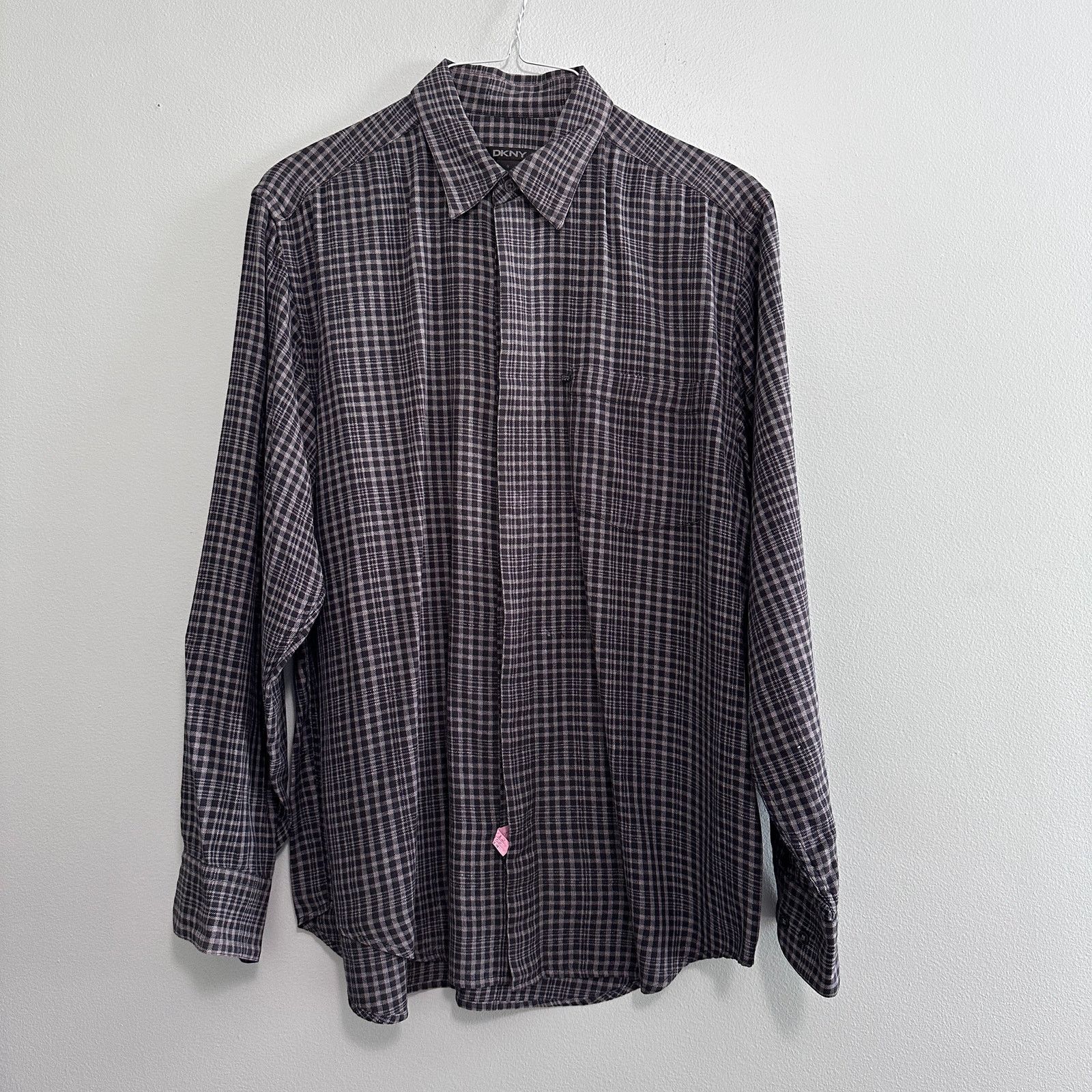 DKNY DKNY black plaid button down Size US M / EU 48-50 / 2 - 2 Thumbnail