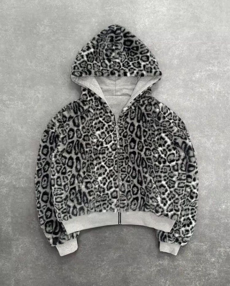 Other Reversible Leopard Faux-Fur Zip-Up Hoodie Size US S / EU 44-46 / 1 - 1 Thumbnail