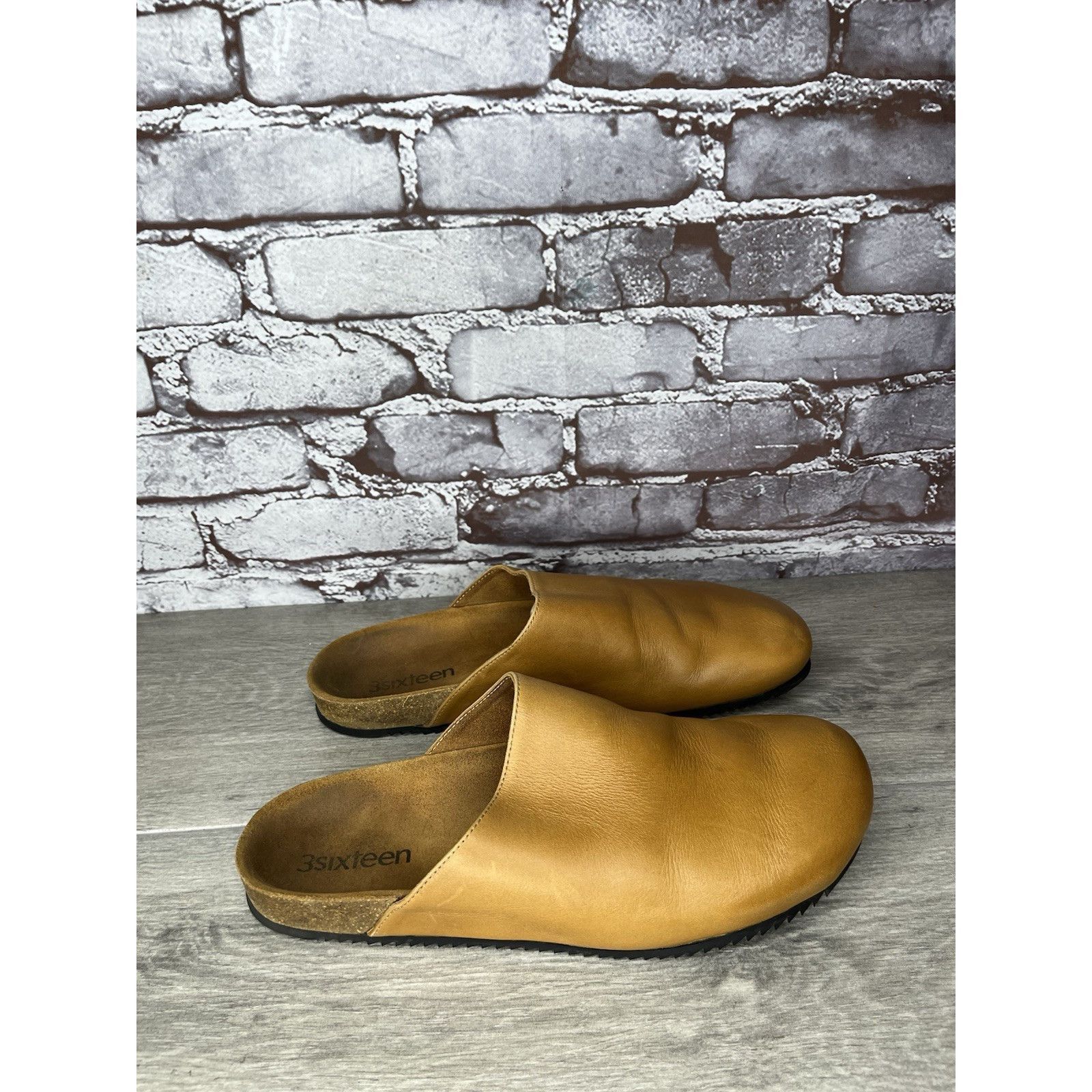 3sixteen 3sixteen Vibram Tan Brown Leather Mules Flat Shoes Women’s S Size US 11 / IT 41 - 4 Thumbnail