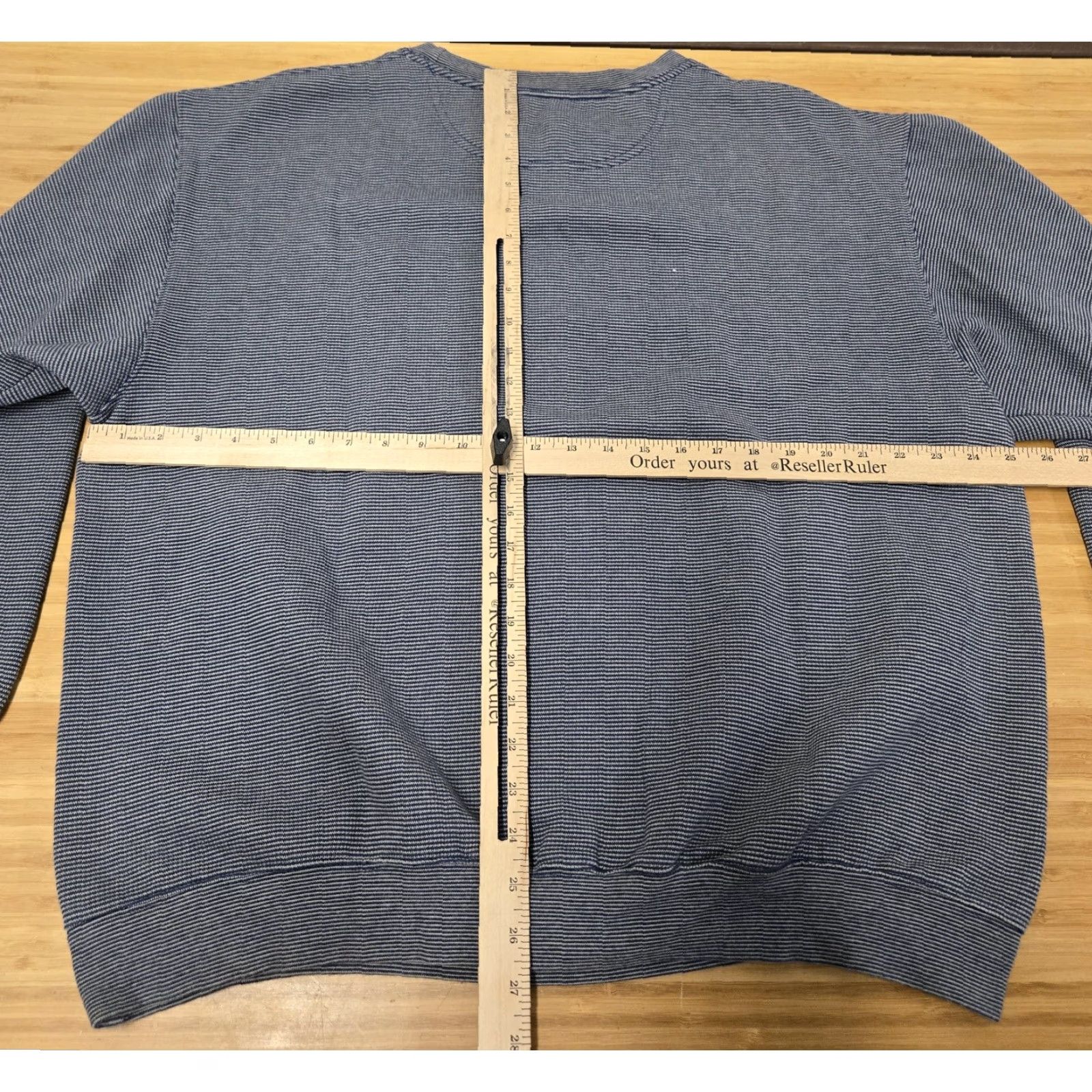 Disney Walt Disney World Mickey Mouse Crewneck Sweatshirt Striped Embroidered Logo Mens L Blue Size US L / EU 52-54 / 3 - 7 Thumbnail