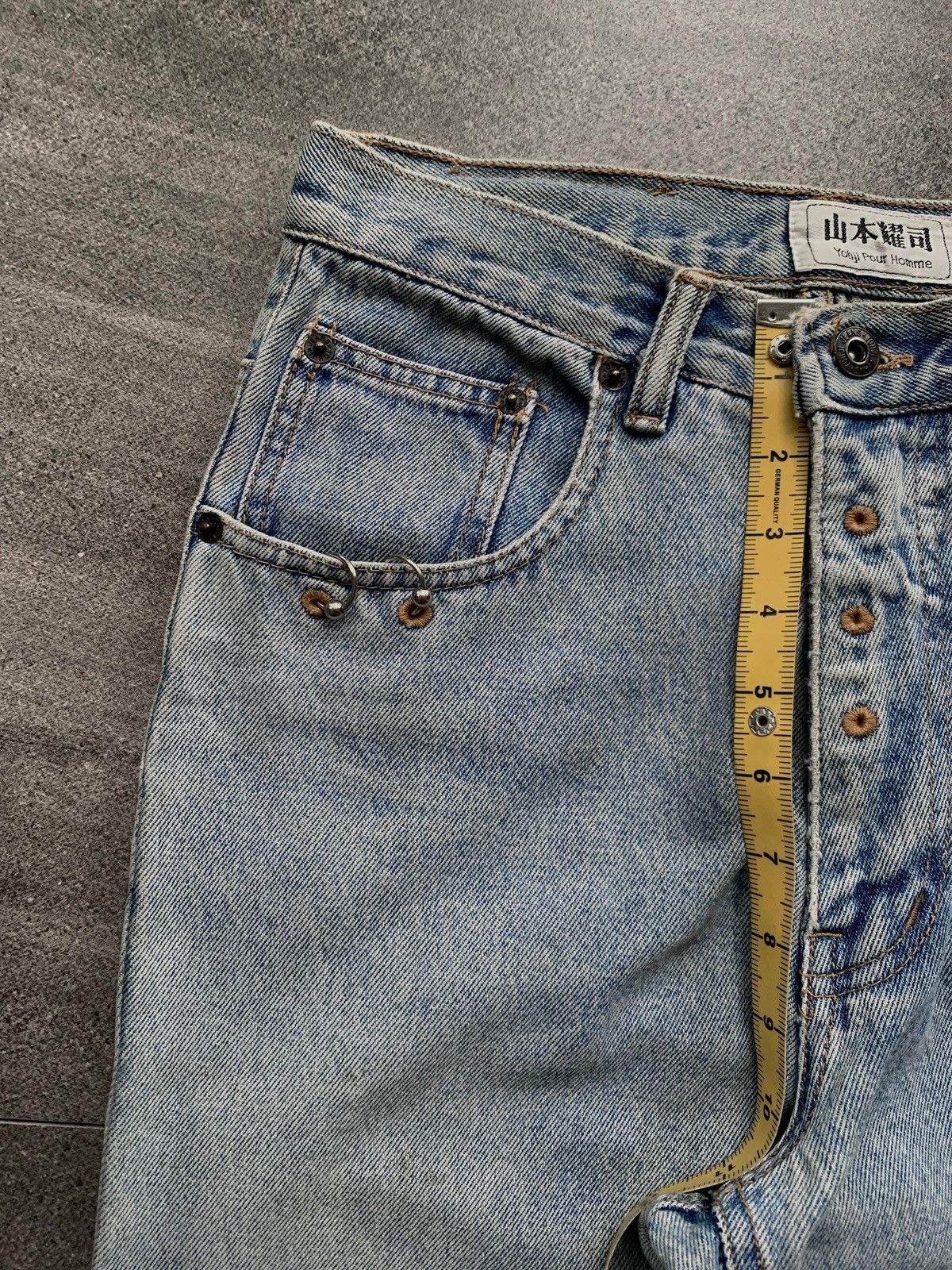 Yohji Yamamoto FREE TAX! 80s YYPH Studded Ring Accents Denim Jeans Size US 28 / EU 44 - 13 Thumbnail