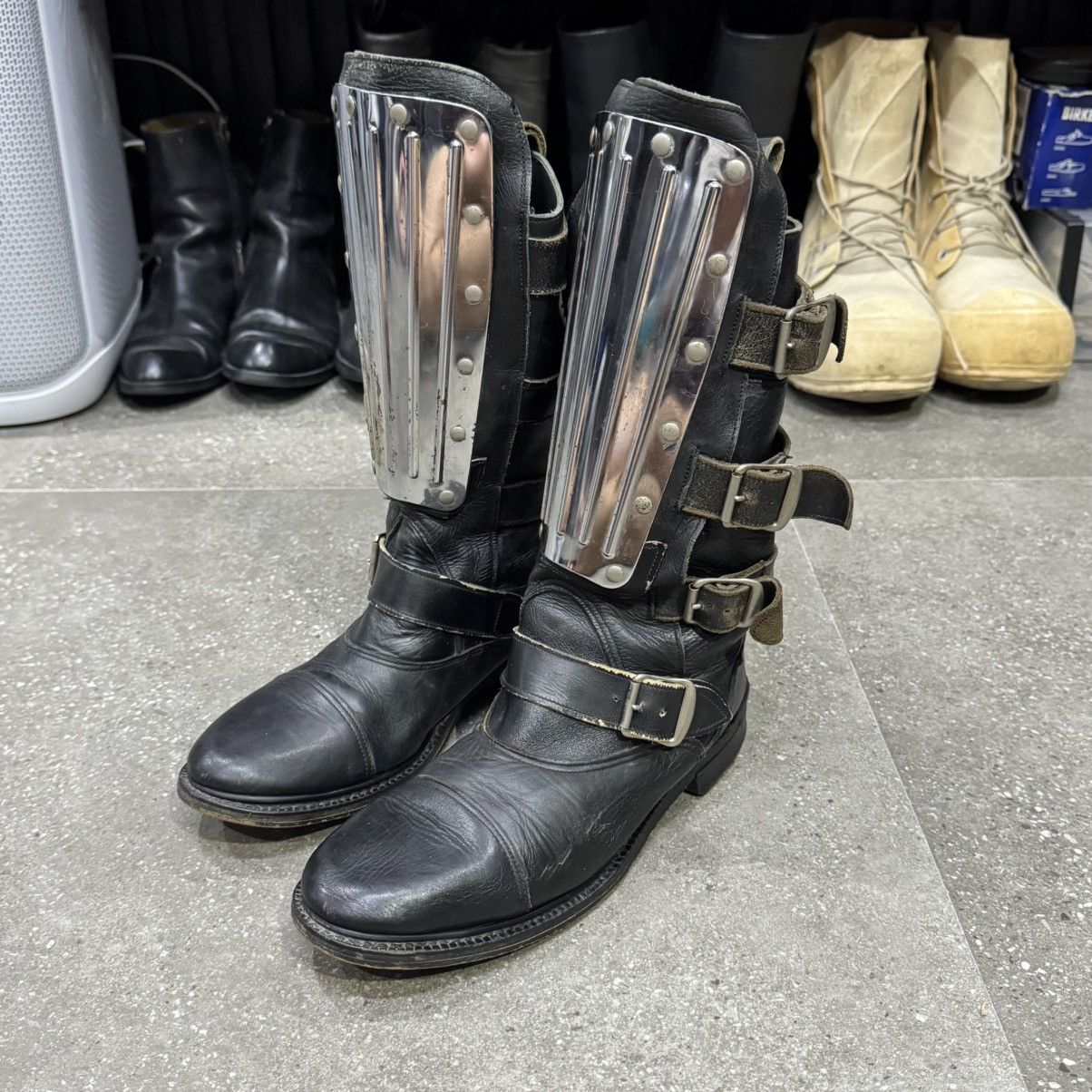 Dr. Martens Vintage Mad Max Avant Garde Metal Plated Leather Boots Size US 7 / EU 40 - 17 Thumbnail