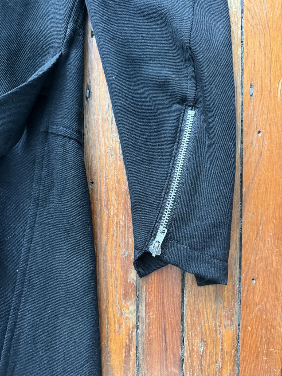 Comme des Garcons Homme Plus Black long biker light jacket Comme Des Garçons Homme Plus Size US S / EU 44-46 / 1 - 8 Thumbnail