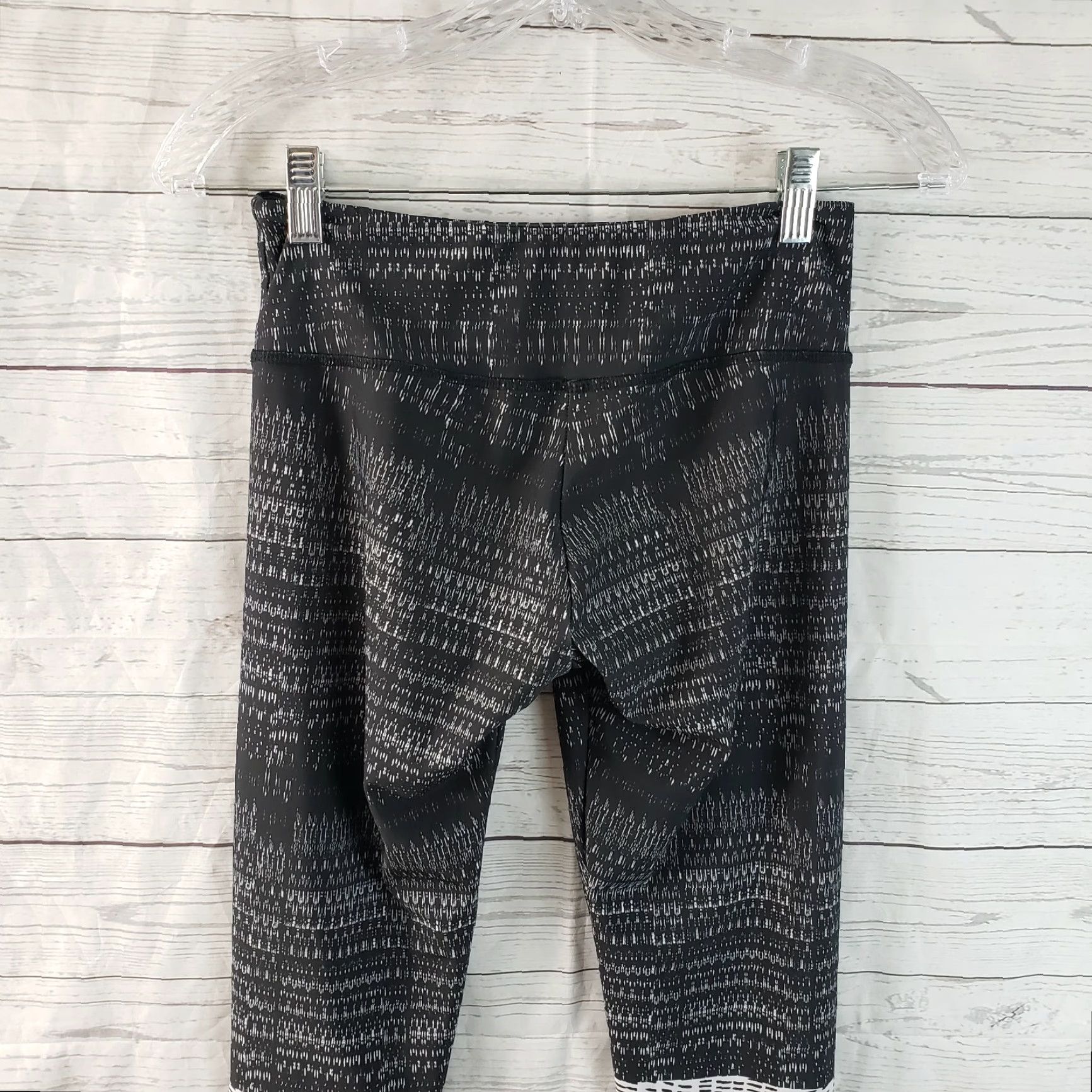 Vintage Onzie Womens Leggings Striped Full Length Black White XS Size 26" / US 2 / IT 38 - 4 Thumbnail