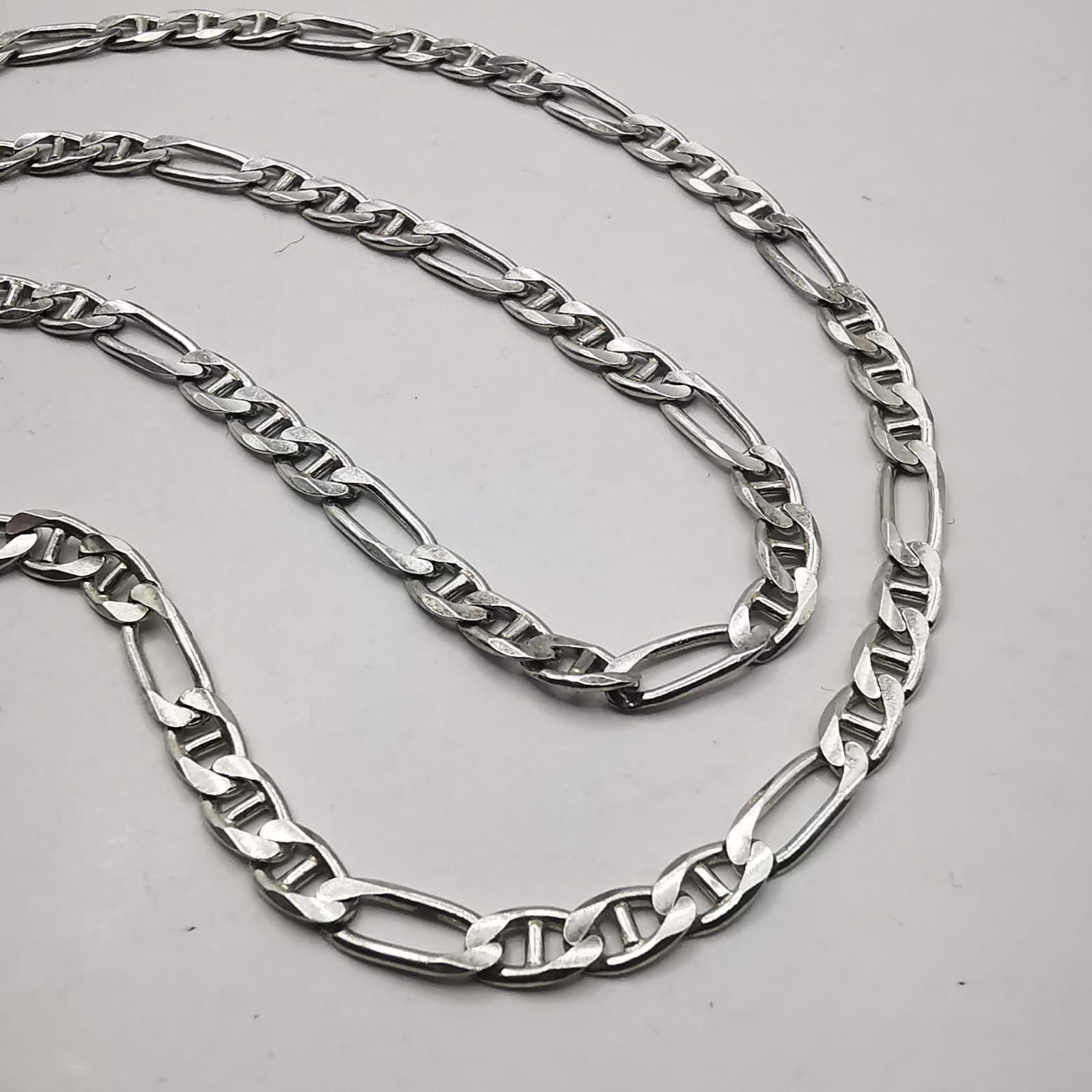 Sterling Silver Vintage Jewelry Chain, 925 Sterling Silver, Signed 11.04g Size ONE SIZE - 4 Thumbnail