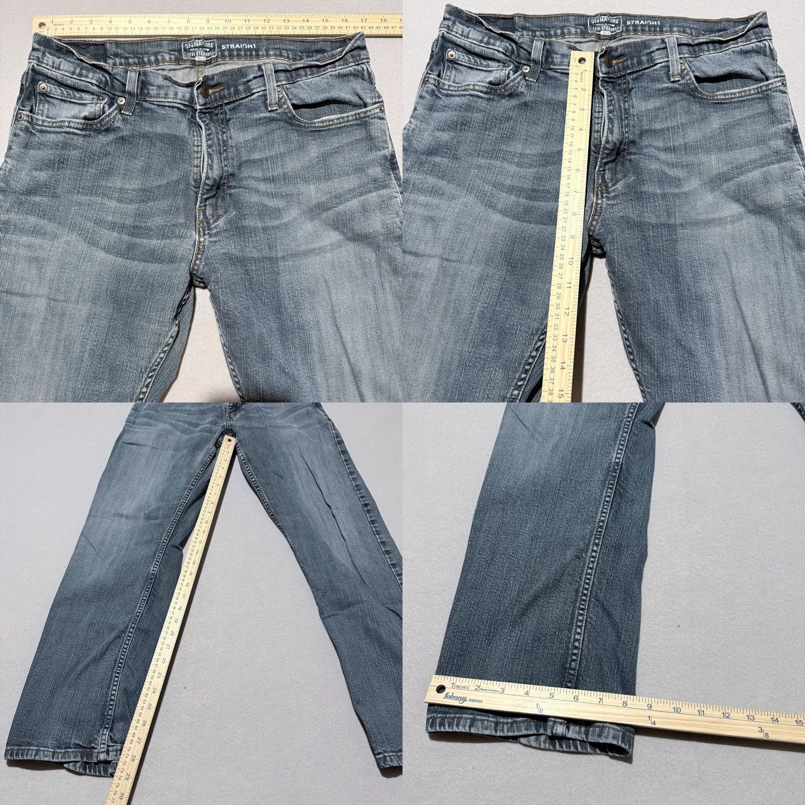 Levi's Levi Strauss Signature Gold Straight Jean Mens Blue Denim Button Classic - 36X32 Size US 36 / EU 52 - 9 Thumbnail