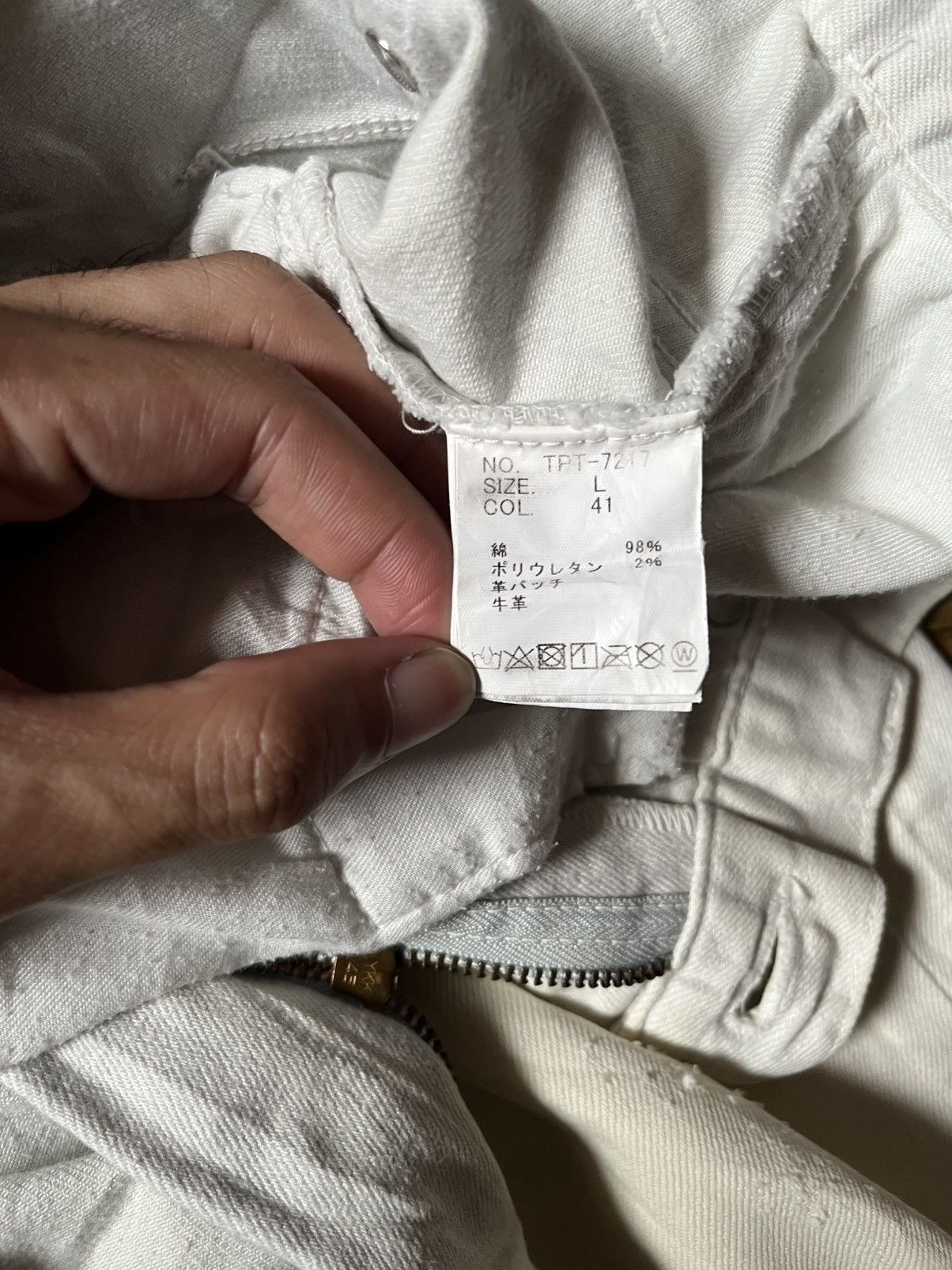 Japanese Brand Y2K Luster Clawmark White Jeans Dior Inspired Size US 34 / EU 50 - 14 Thumbnail