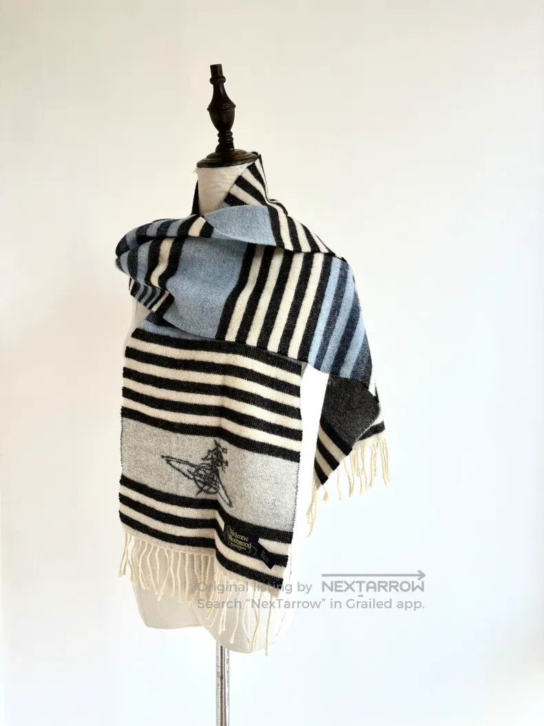 Vivienne Westwood Vivienne Westwood Vintage double-sided grayish blue stripe Size ONE SIZE - 3 Thumbnail