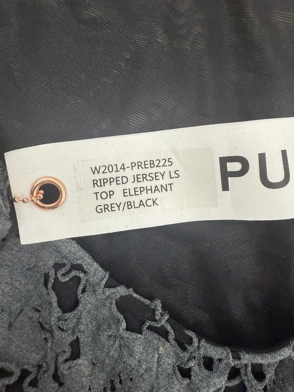 Other Purple Brand Ripped LS Jersey Gray Size S / US 4 / IT 40 - 3 Thumbnail