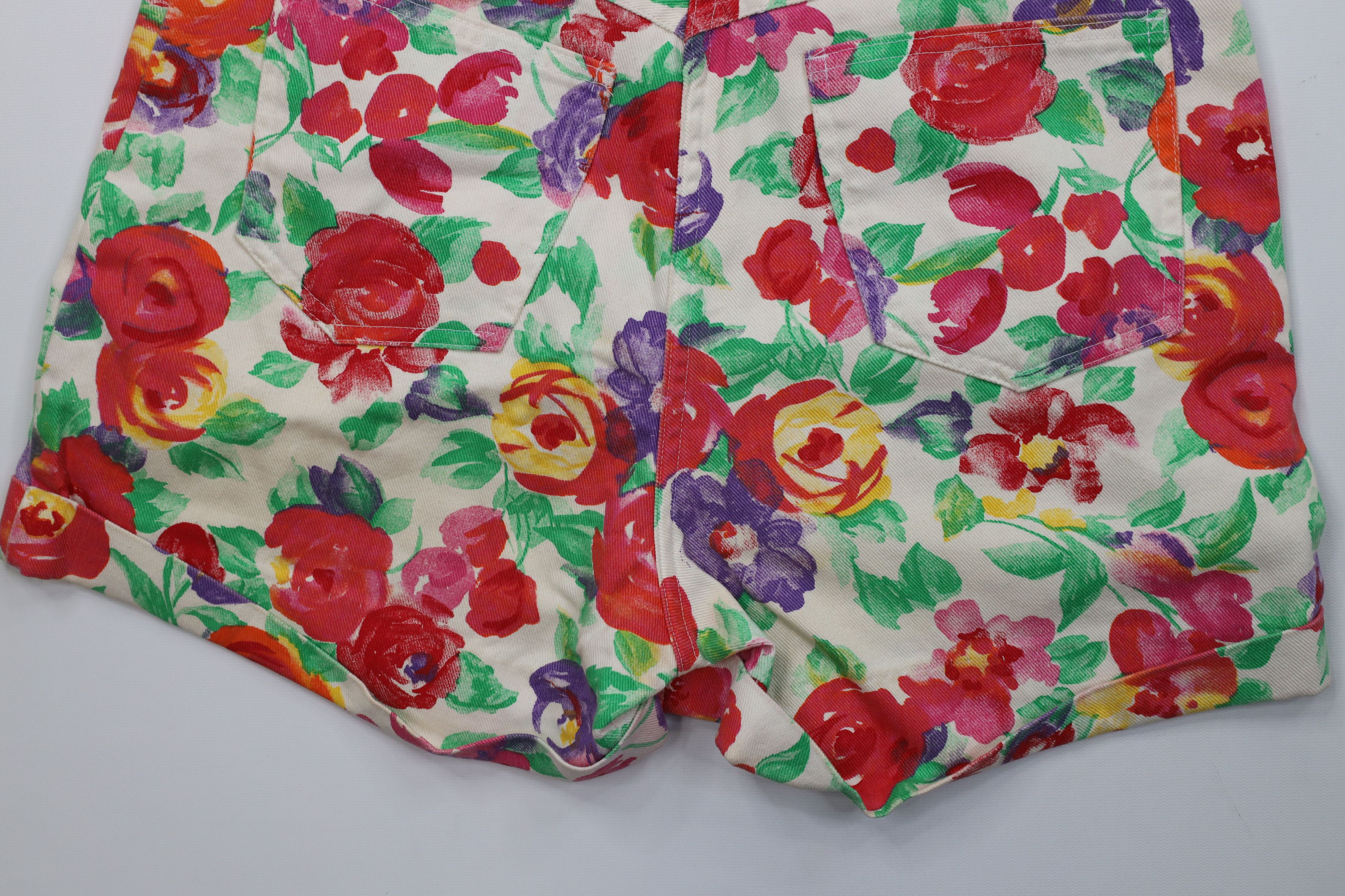 Vintage Vintage 90s Streetwear Flower Denim Jean Shorts USA Size 32" / US 10 / IT 46 - 12 Thumbnail
