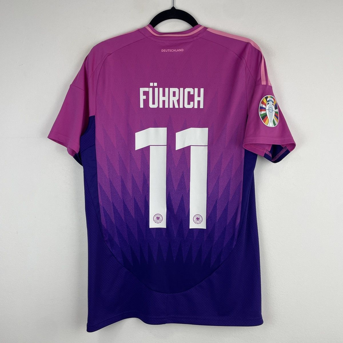 Germany Chris Führich Away Adidas Pink Jersey 2024/2025 sz M