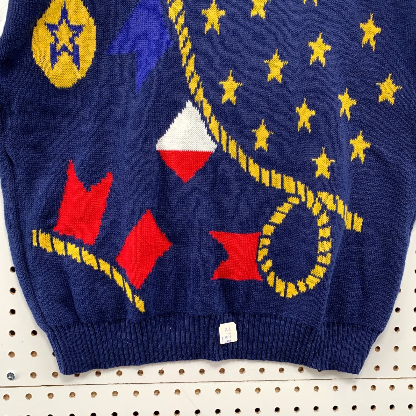 Vintage VINTAGE Susan Graver Nautical Sweater Womens XL Knit Short Sleeve Stars Flag USA Size XL / US 12-14 / IT 48-50 - 4 Thumbnail
