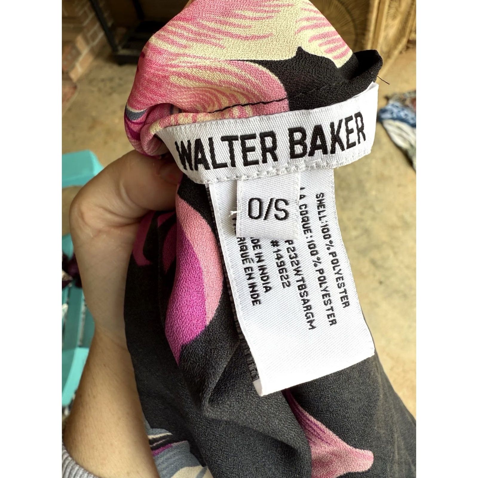 Vintage VINTAGE Walter Baker Paradise Sarong Coverup One Size Black Floral Grand Magnolia Beach Womens Size ONE SIZE - 4 Thumbnail