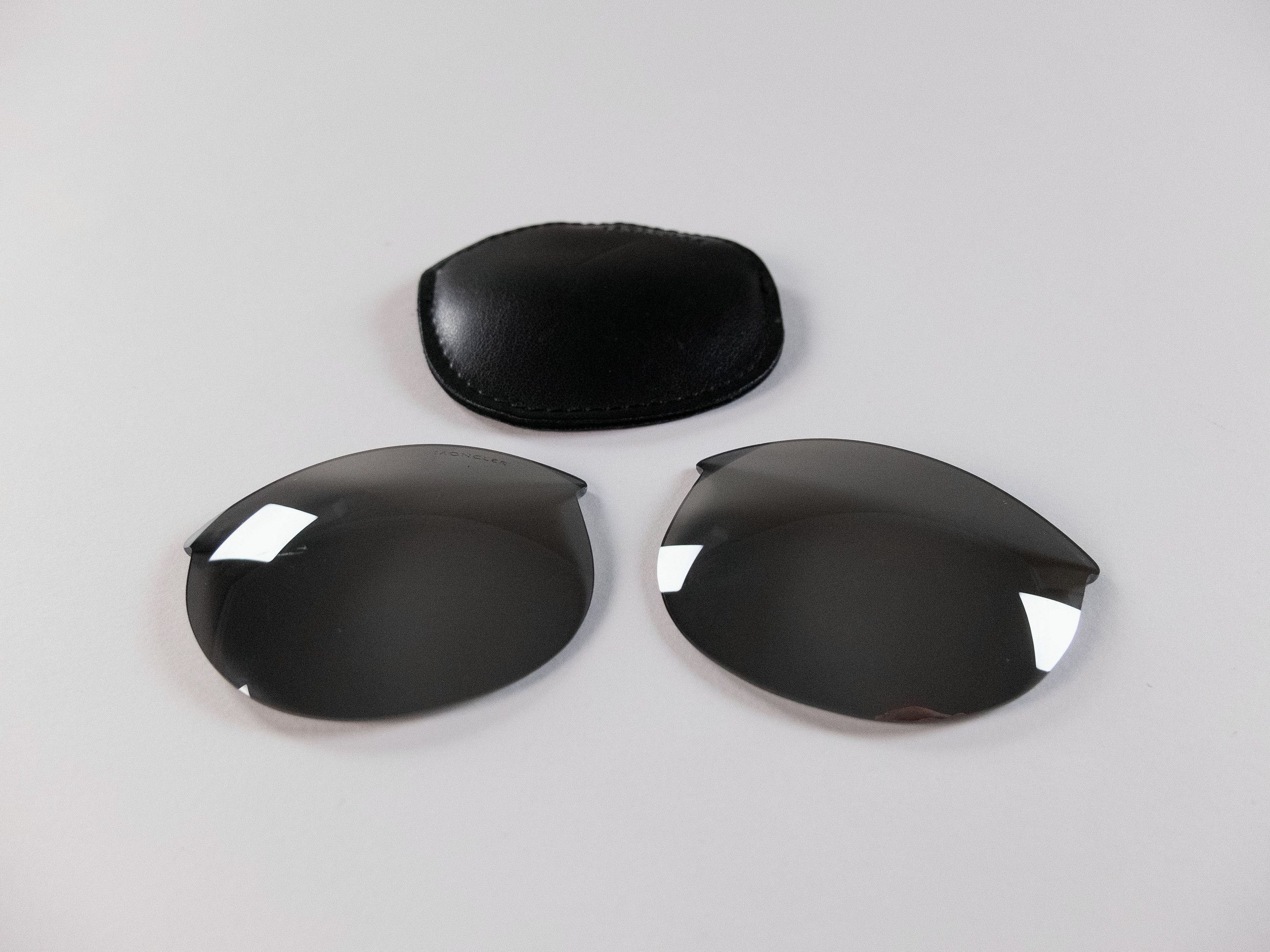 Moncler MONCLER black orange reflective lens plastic sunglasses Size ONE SIZE - 8 Thumbnail