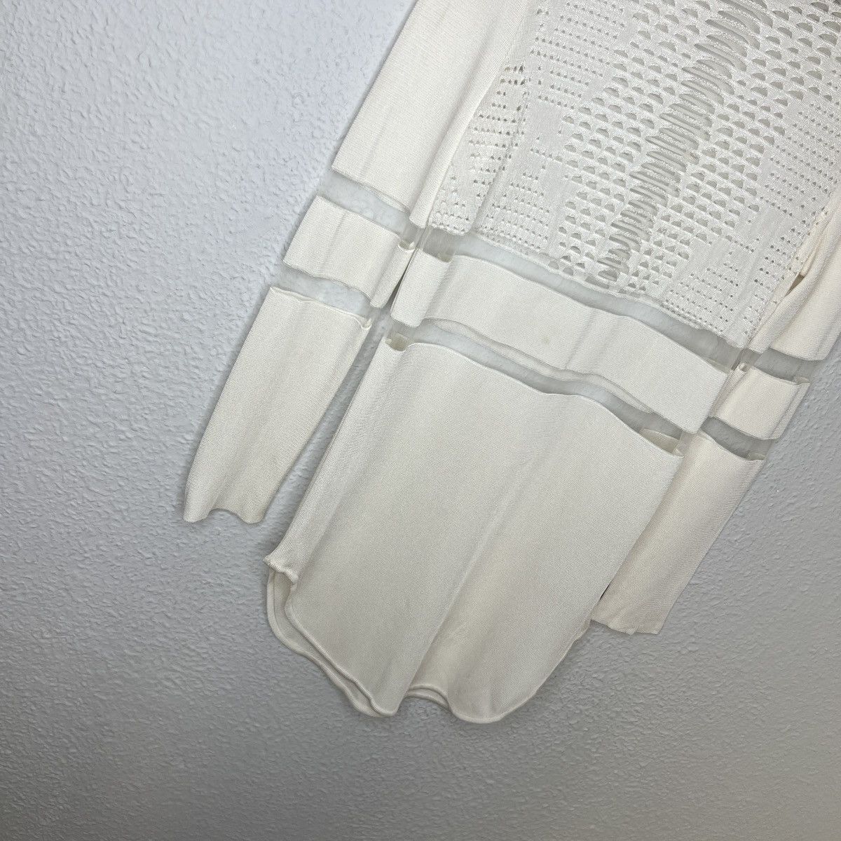 Alexander Wang × Designer × Japanese Brand Alexander Wang Mini Midi Dres Ecru Beige Transparent Size M / US 6-8 / IT 42-44 - 2 Thumbnail