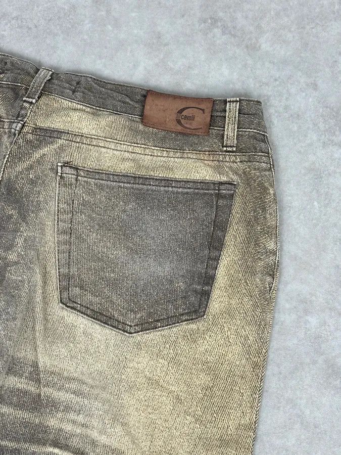 Just Cavalli SS2004 Cavalli Taupe Sand Vitality Overprint Pants Size 28" / US 6 / IT 42 - 8 Thumbnail