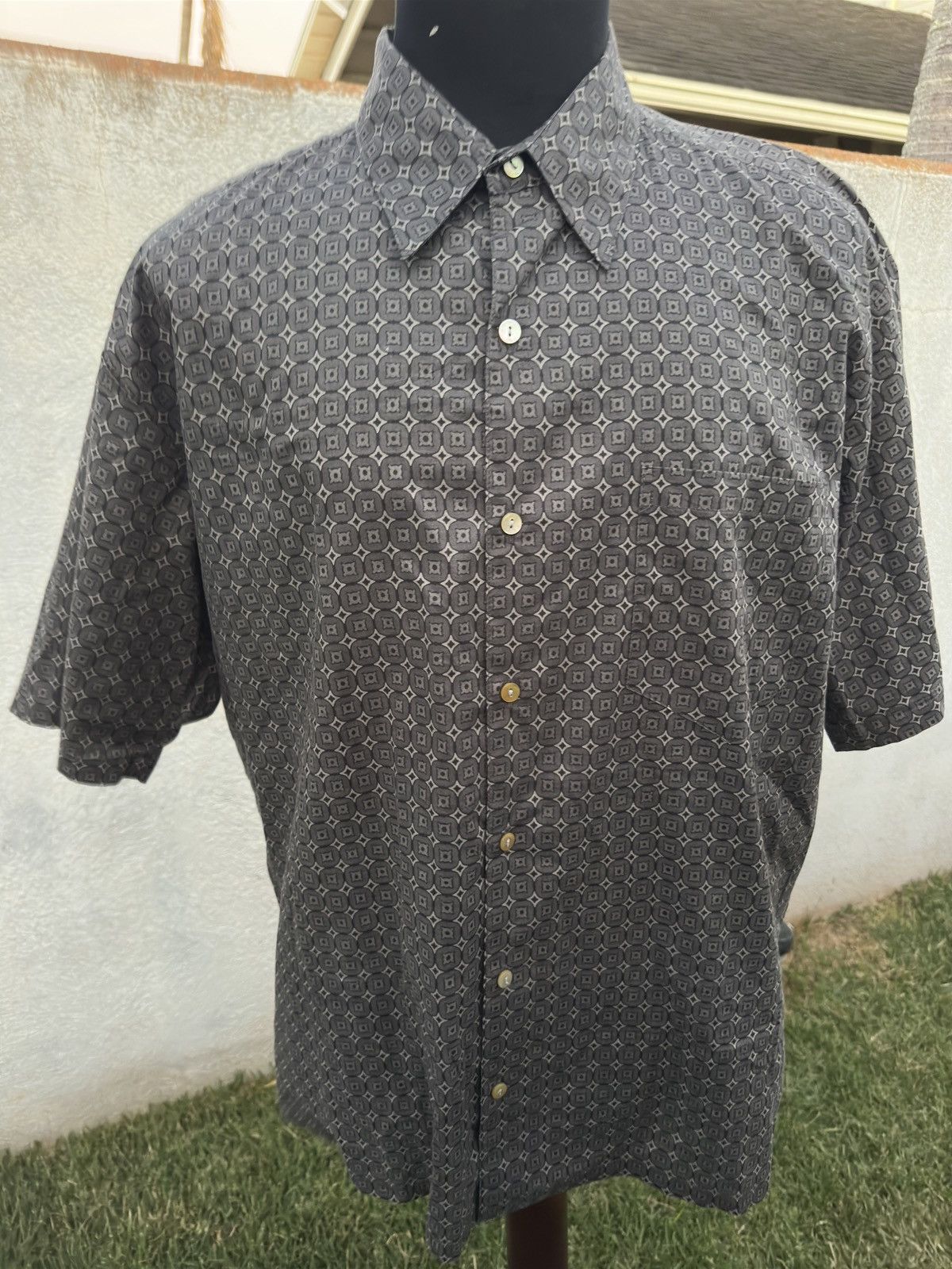 Tori Richard PreOwned Tori Richard Gray Hawaiian Shirt Men's Large Size US L / EU 52-54 / 3 - 1 Thumbnail