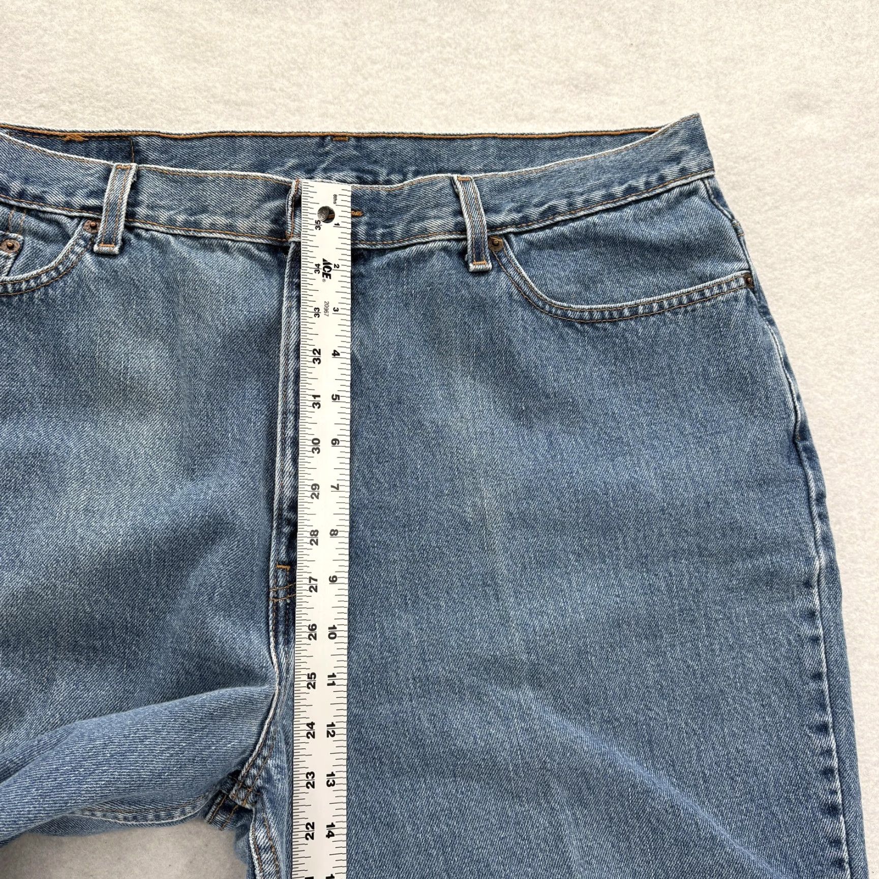 Levi's VINTAGE Levi's 550 Relaxed Tapered Jeans Womens 20 Plus Blue High Rise Denim 2001 Size 42" / US 20 - 7 Thumbnail