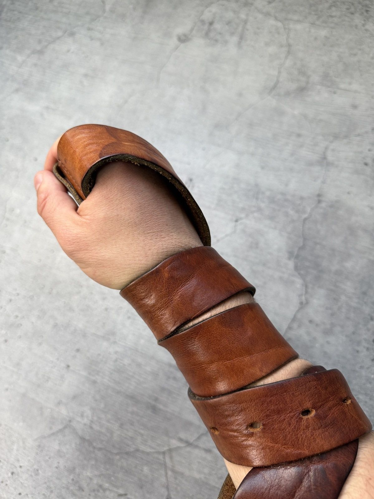 Japanese Brand 00’s NUMBER NINE STYLE DRAGON LEATHER RARE Y2K BELT VINTAGE Size ONE SIZE - 3 Thumbnail