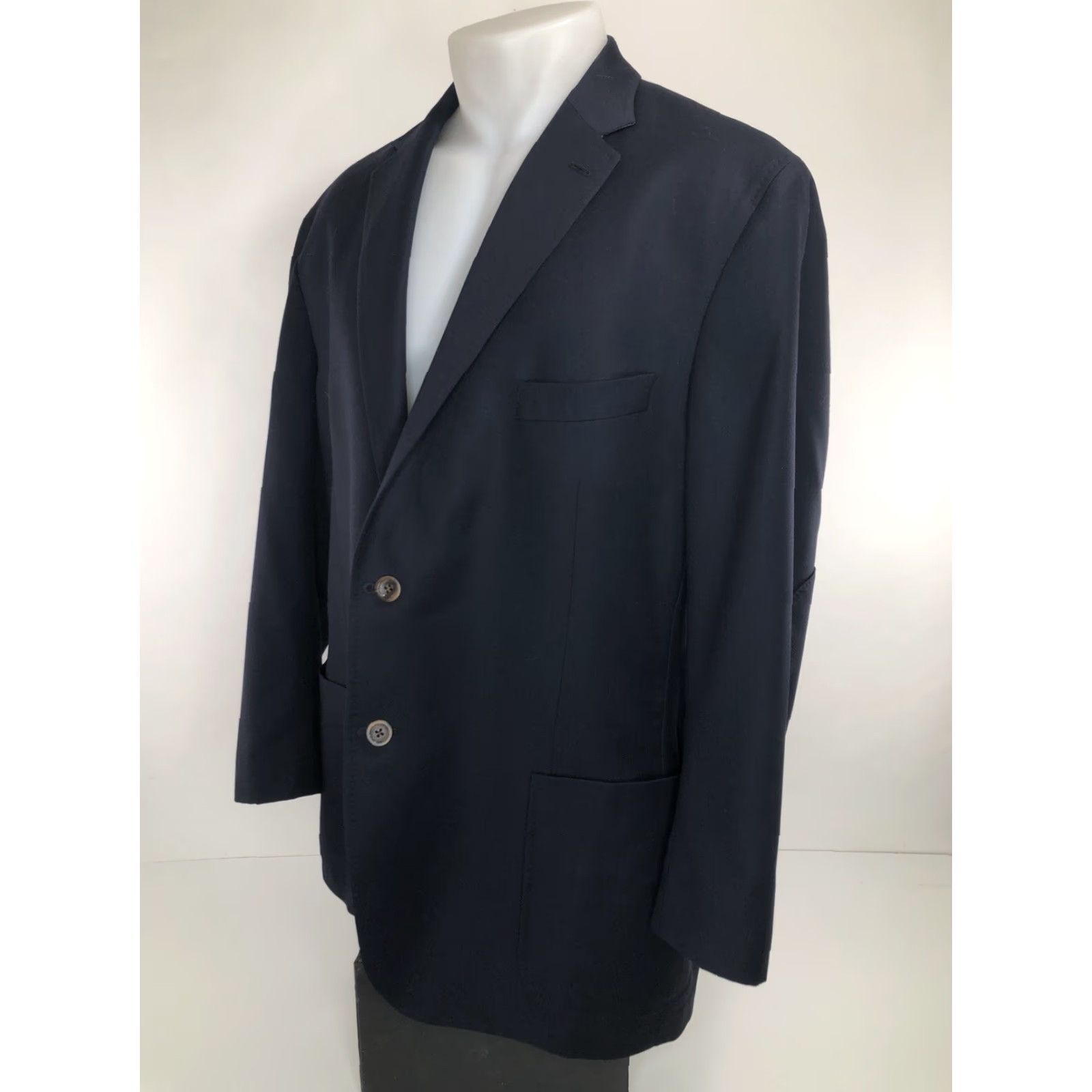 Peter Millar PETER MILLAR Blazer 46 R Wool ELBOW PATCH Unstructured - Blue - Men - 100% WOOL - EXCELLENT Size 46R - 2 Thumbnail