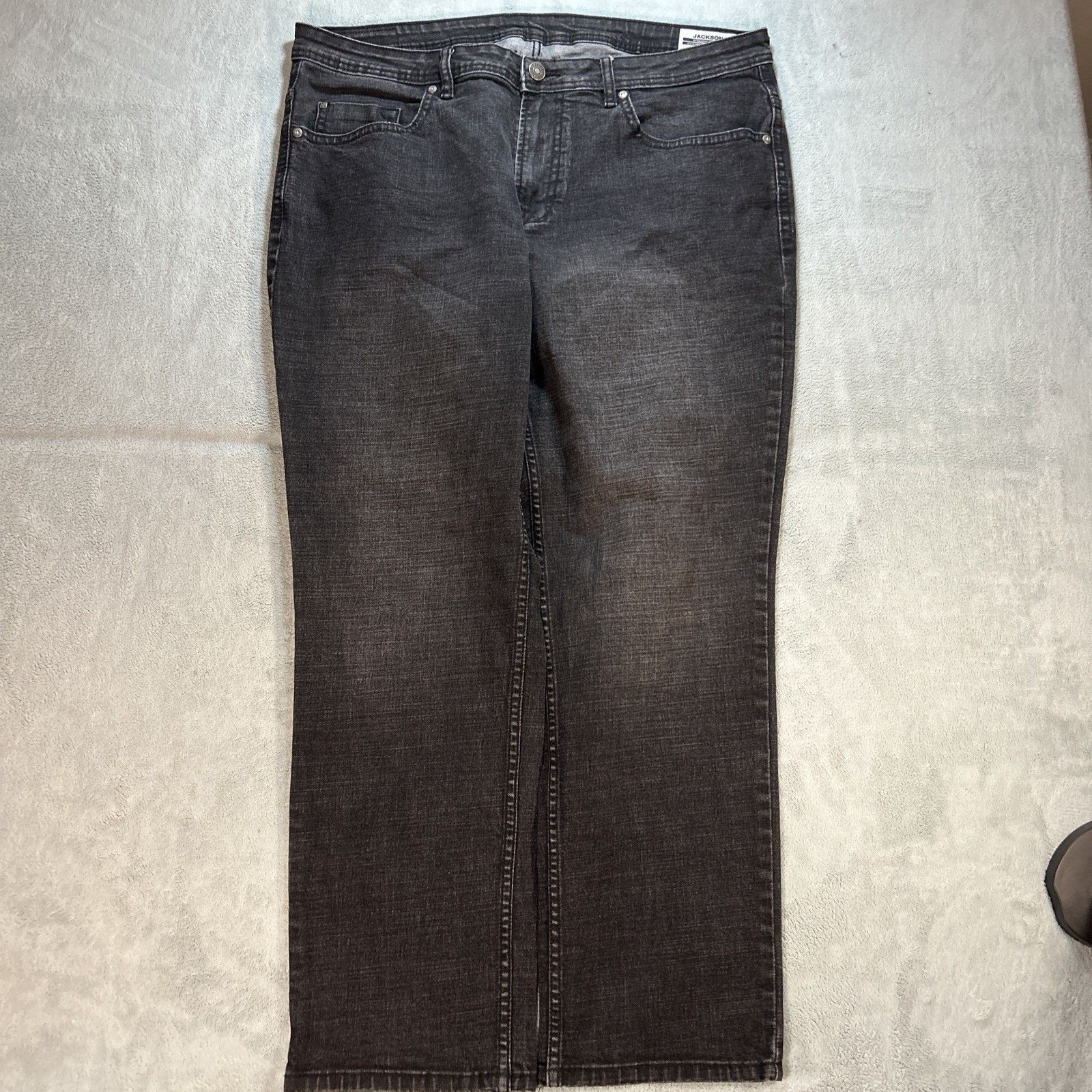 Buffalo David Bitton Loose Baggy Jeans 38x30 Hamilton Relaxed Black Straight Wide Size US 38 / EU 54 - 3 Thumbnail