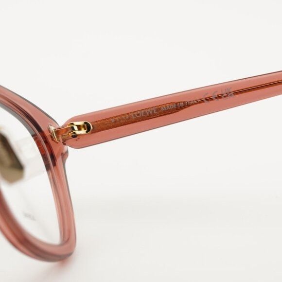 Loewe Loewe LW50083F 072 Eyeglasses Shiny Pink 51mm Square Frame Size ONE SIZE - 7 Thumbnail