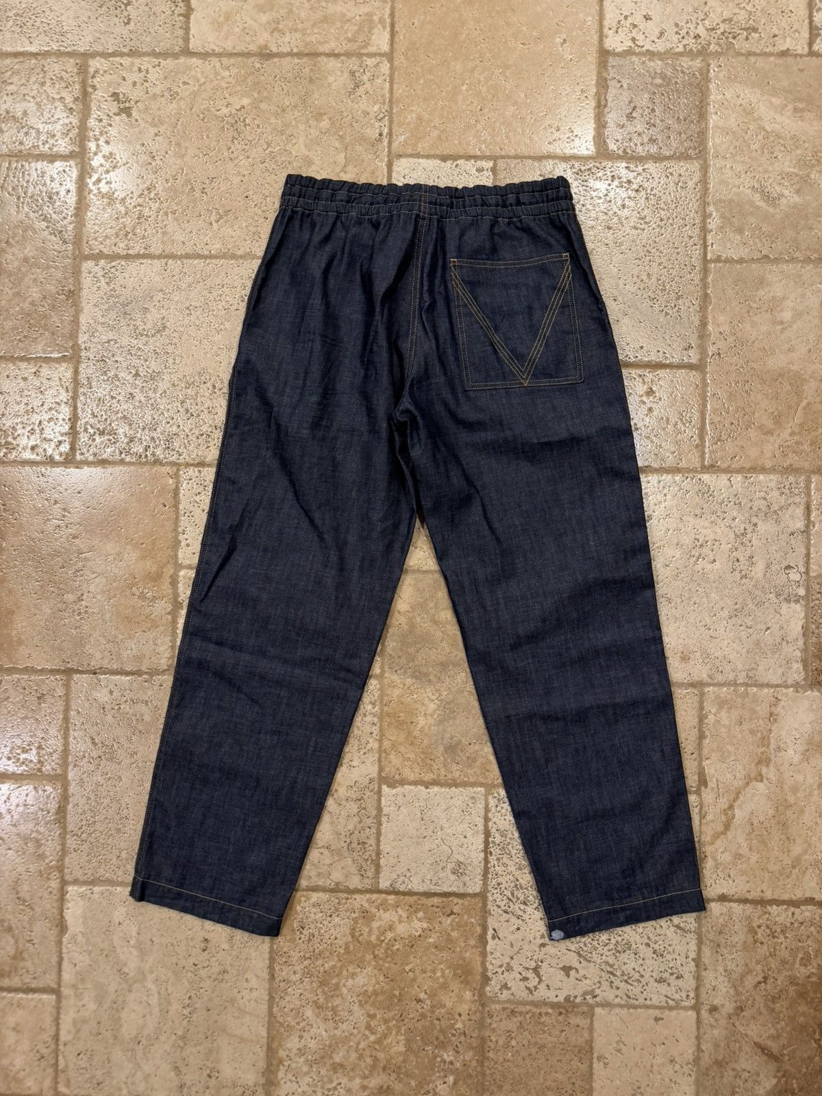 Bottega Veneta Bottega Veneta Elastic Waist V-Stitch Indigo Denim Trousers Size US 34 / EU 50 - 4 Thumbnail